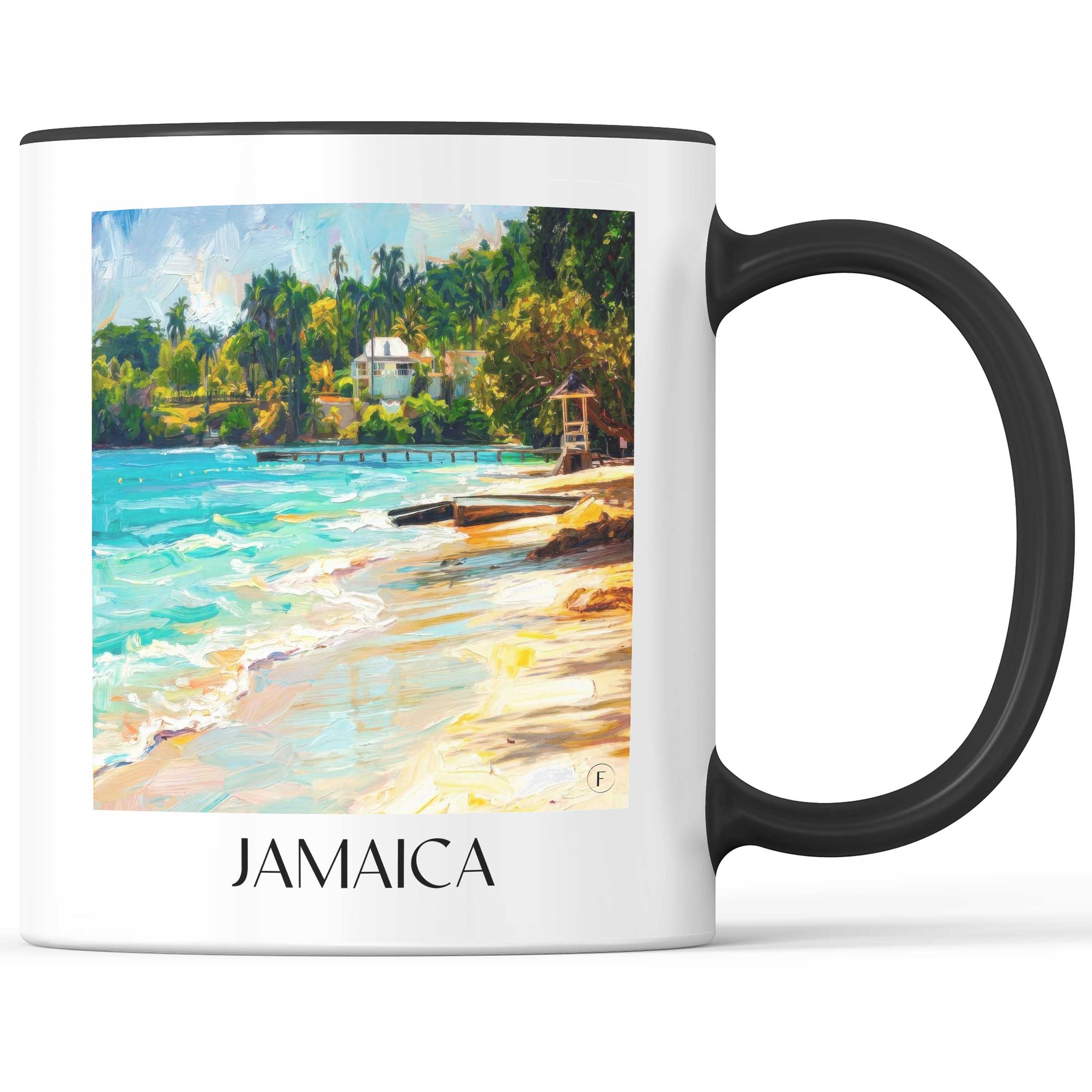 Jamaica - Jamaika Becher - Kaffeetasse im Ölgemälde Stil