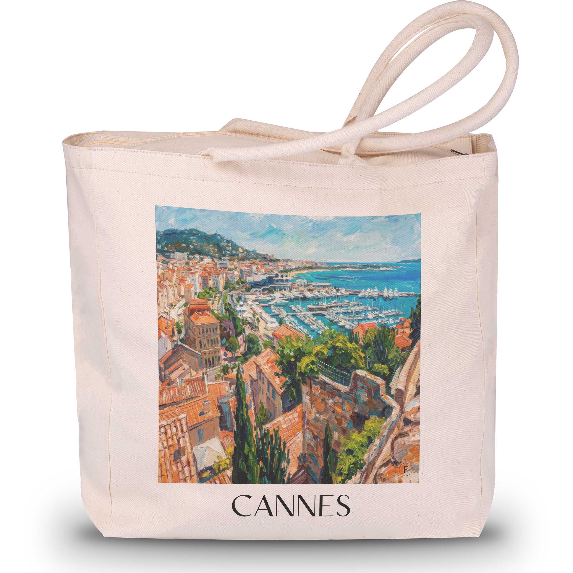 cannes-frankreich-einkaufstasche-oil-painting-oelgemaelde
