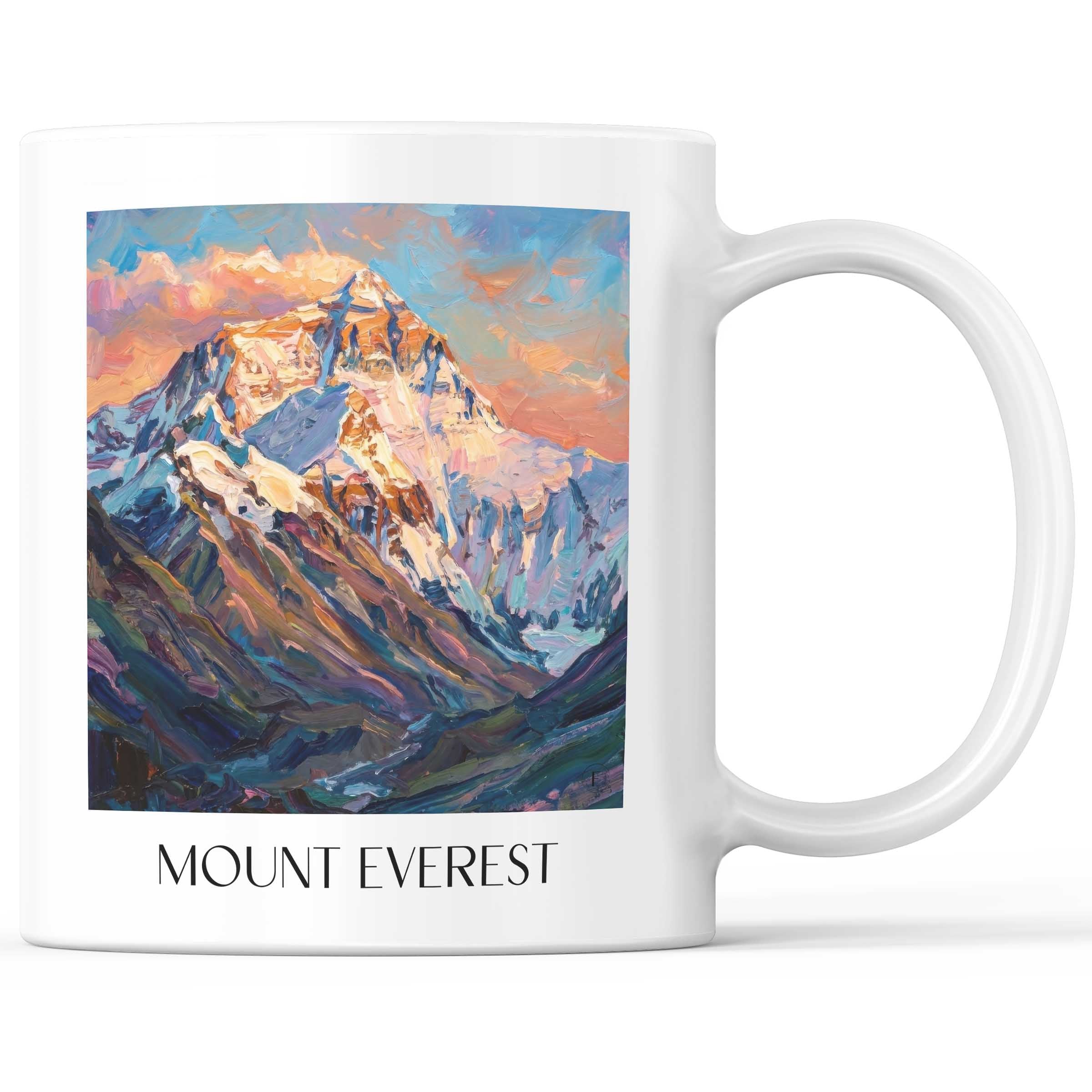 Mount Everest - Himalaya Becher - Kaffeetasse im Ölgemälde Stil
