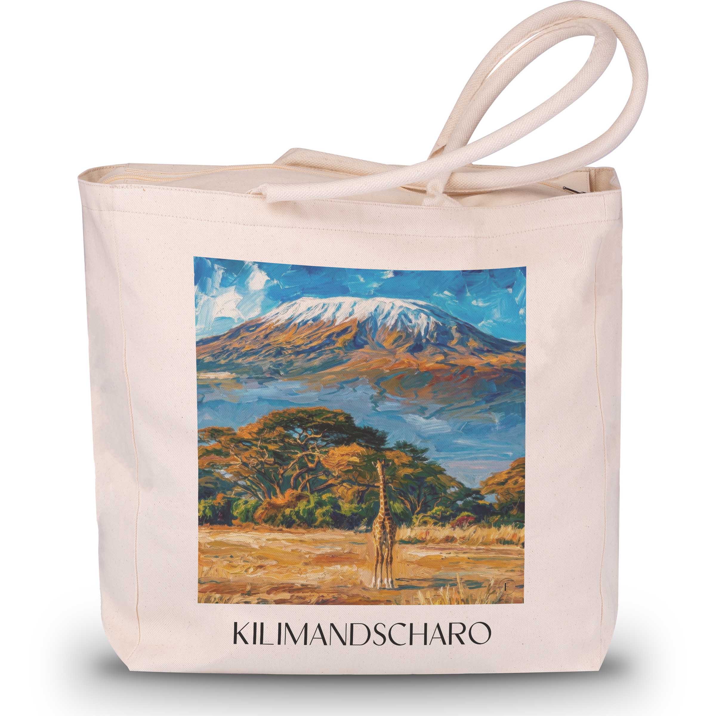 kilimandscharo-tansania-einkaufstasche-oil-painting-oelgemaelde