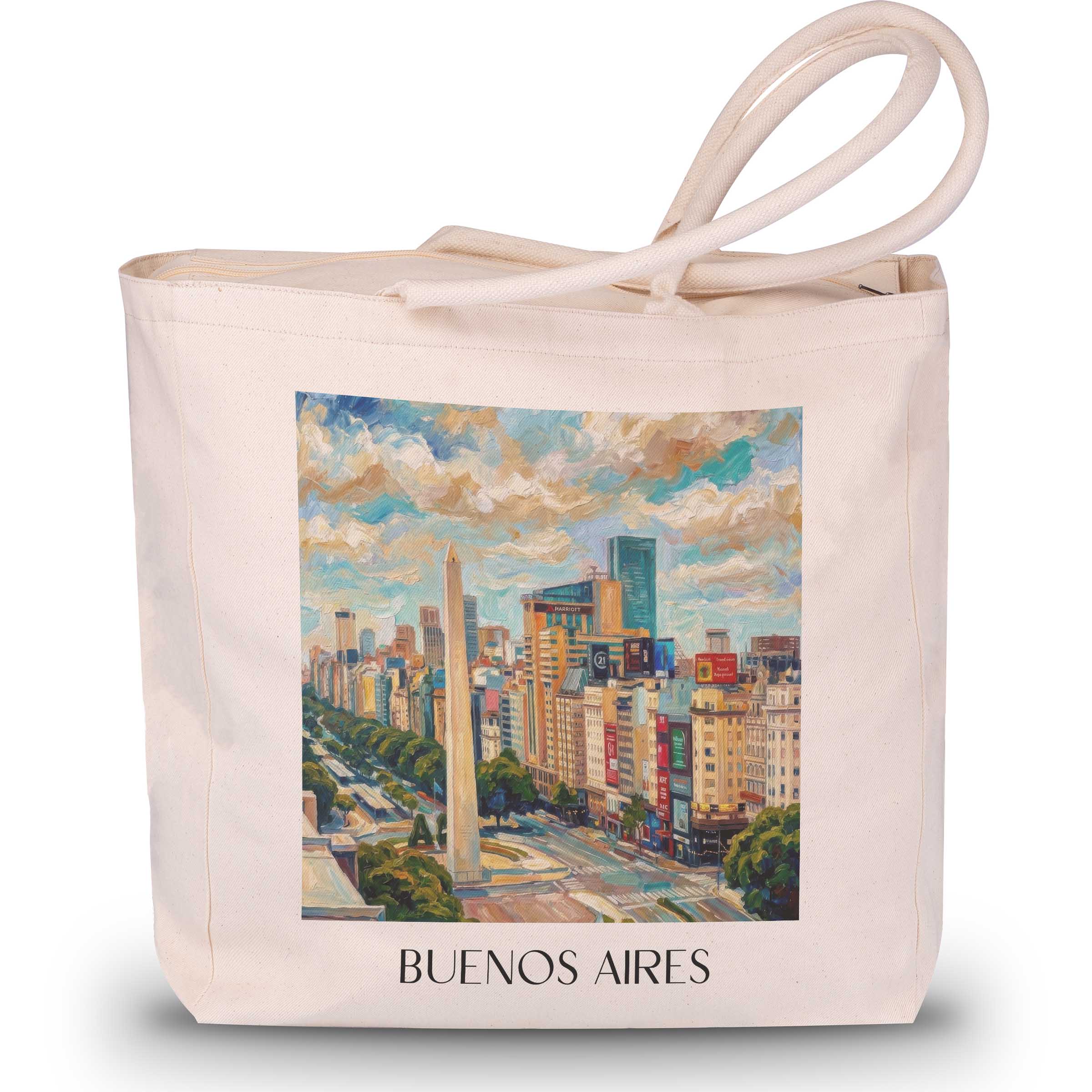 Buenos Aires - Argentinien Tote Bag - Einkaufstasche im Ölgemälde Stil