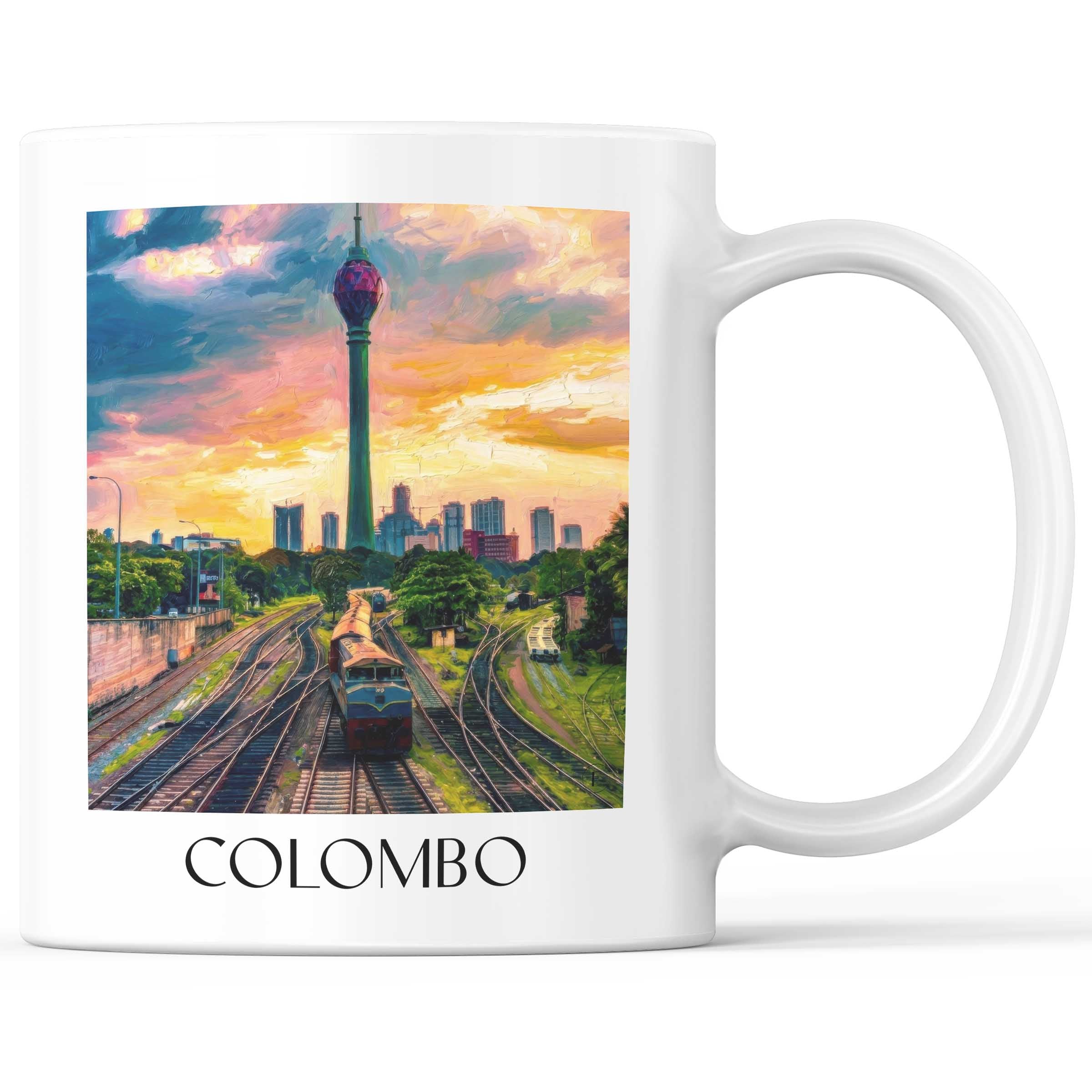 Colombo - Sri Lanka Becher - Kaffeetasse im Ölgemälde Stil