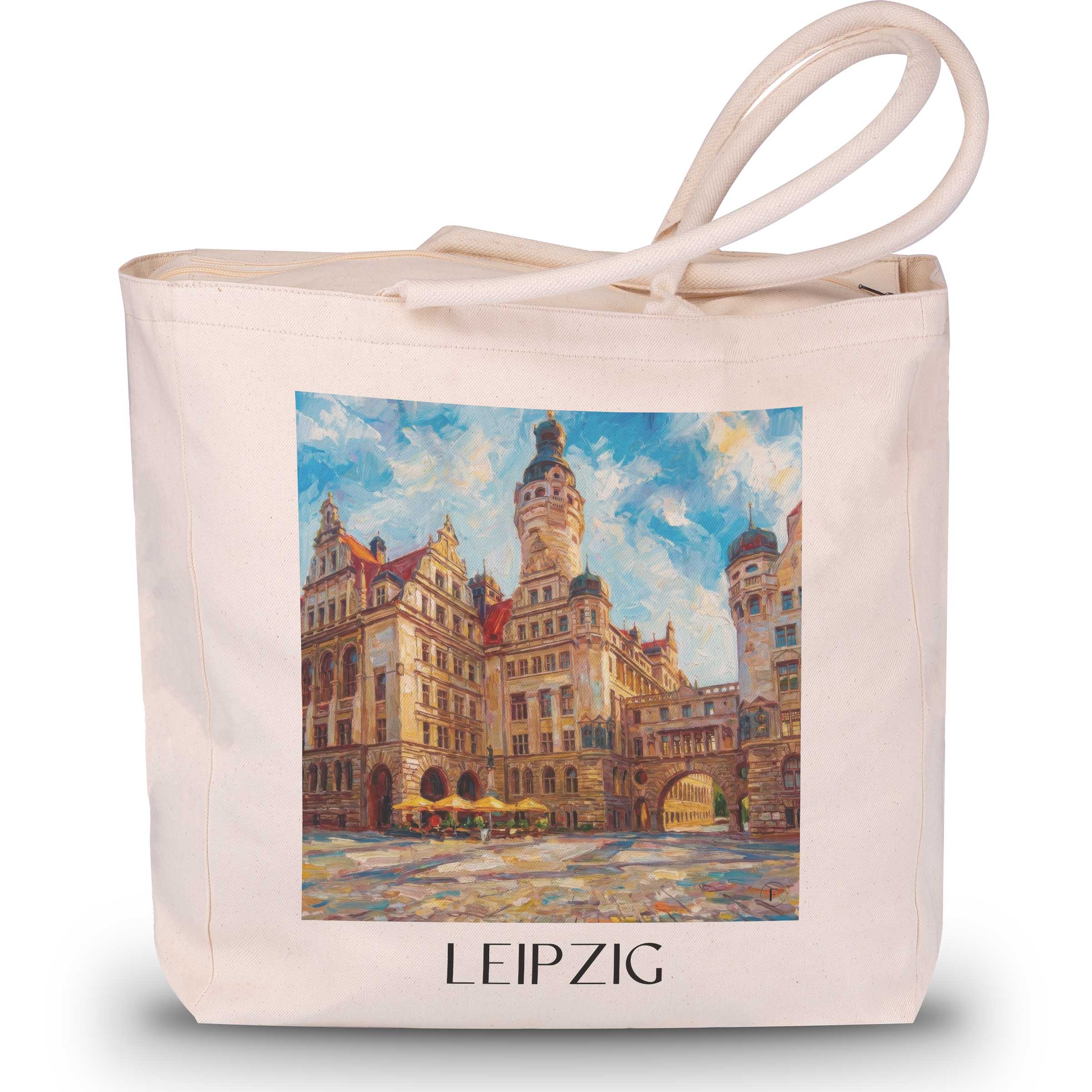 leipzig-deutschland-einkaufstasche-oil-painting-oelgemaelde