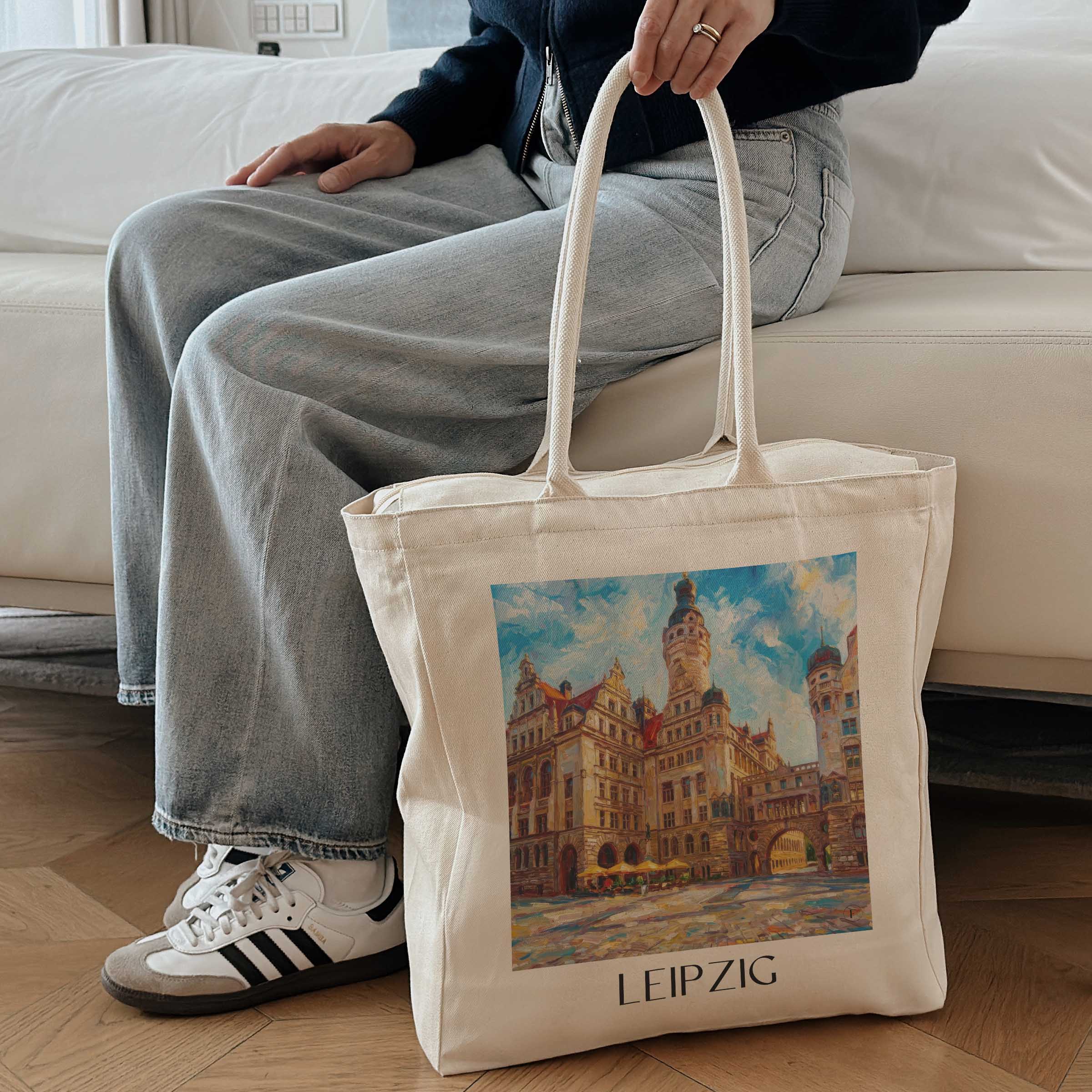leipzig-deutschland-einkaufstasche-oil-painting-oelgemaelde