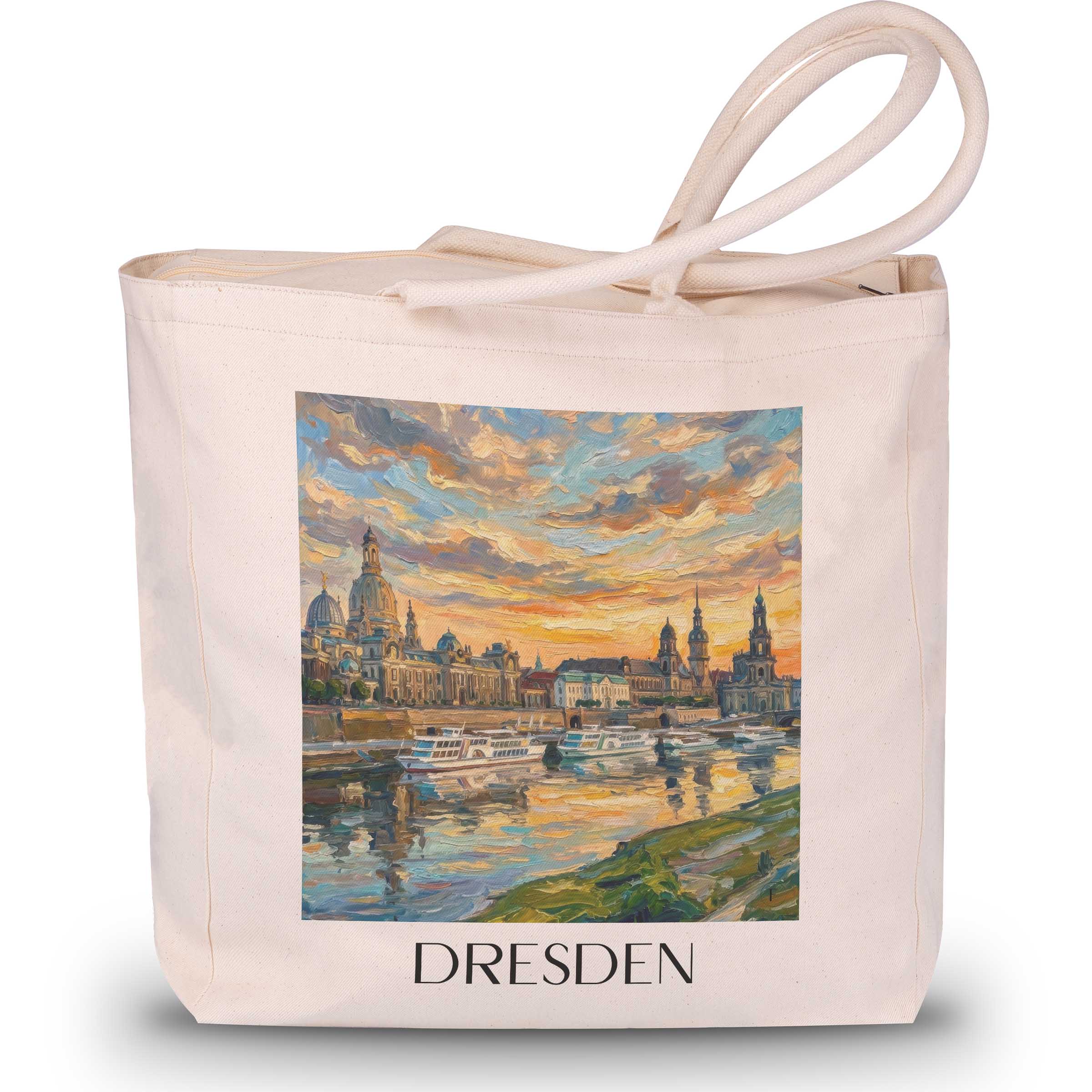 Dresden - Deutschland Tote Bag - Einkaufstasche im Ölgemälde Stil