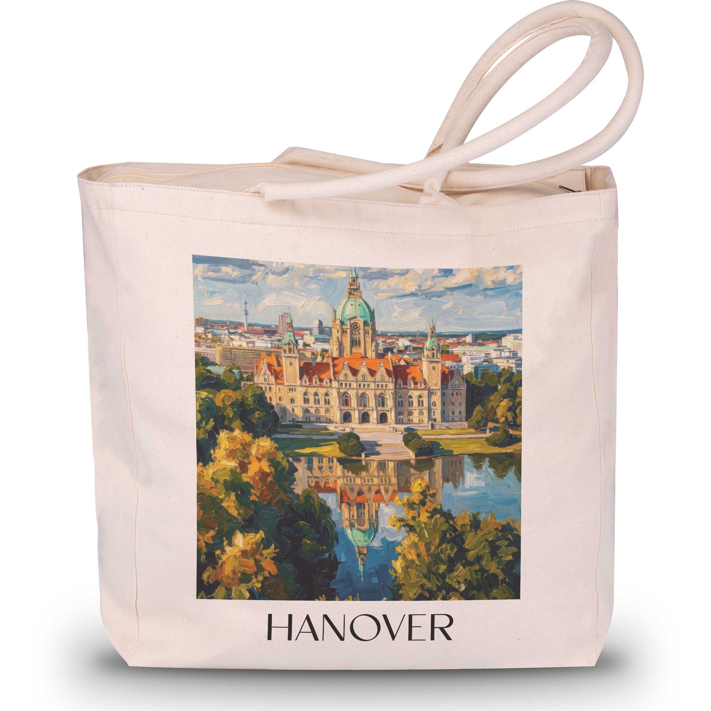 Hannover - Deutschland Tote Bag - Einkaufstasche im Ölgemälde Stil