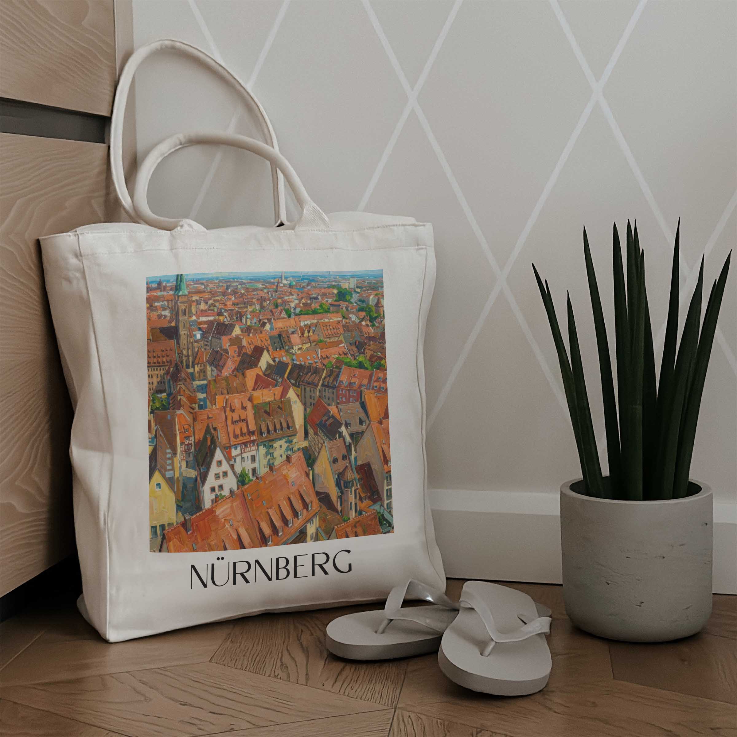 nürnberg-deutschland-einkaufstasche-oil-painting-oelgemaelde