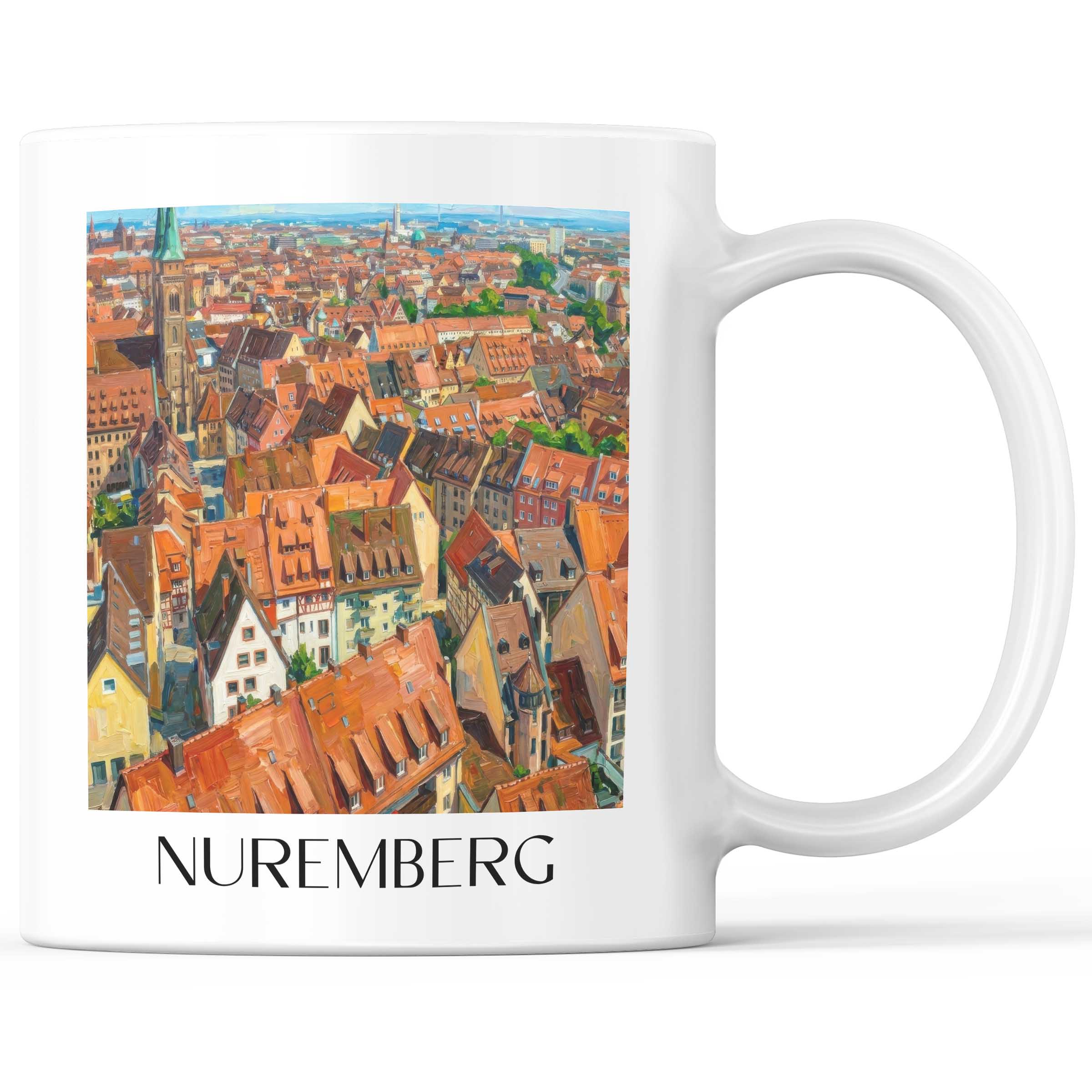Nürnberg - Deutschland Becher - Kaffeetasse im Ölgemälde Stil