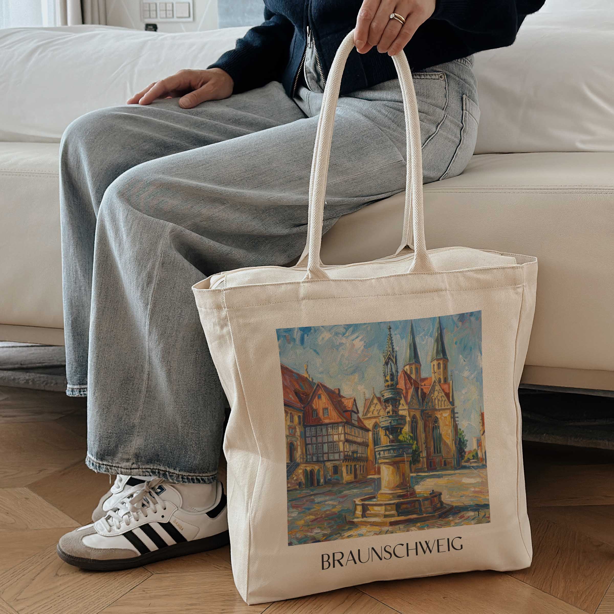 braunschweig-deutschland-einkaufstasche-oil-painting-oelgemaelde