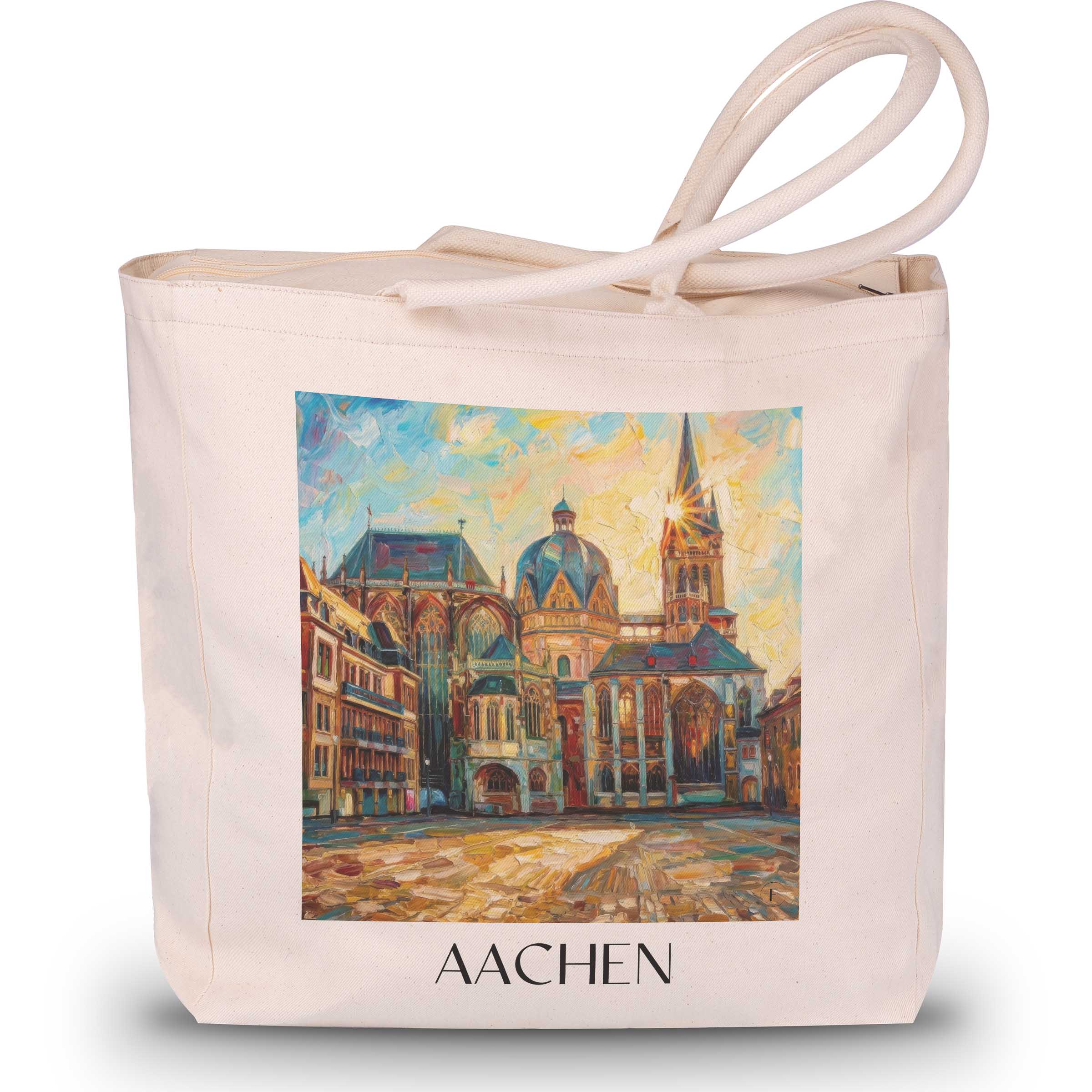 Aachen - Deutschland Tote Bag - Einkaufstasche im ĂlgemĂ€lde Stil