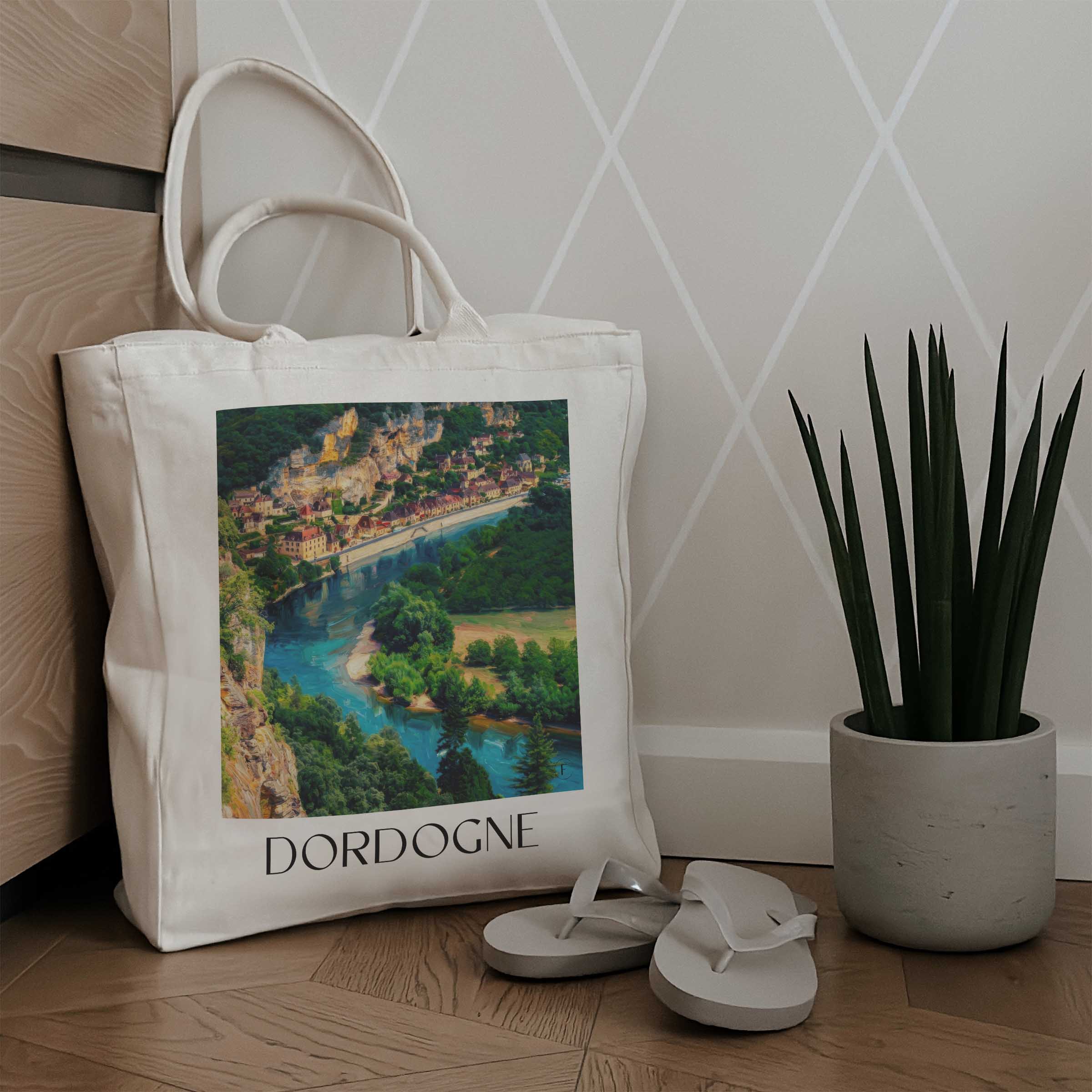 dordogne-frankreich-einkaufstasche-oil-painting-oelgemaelde