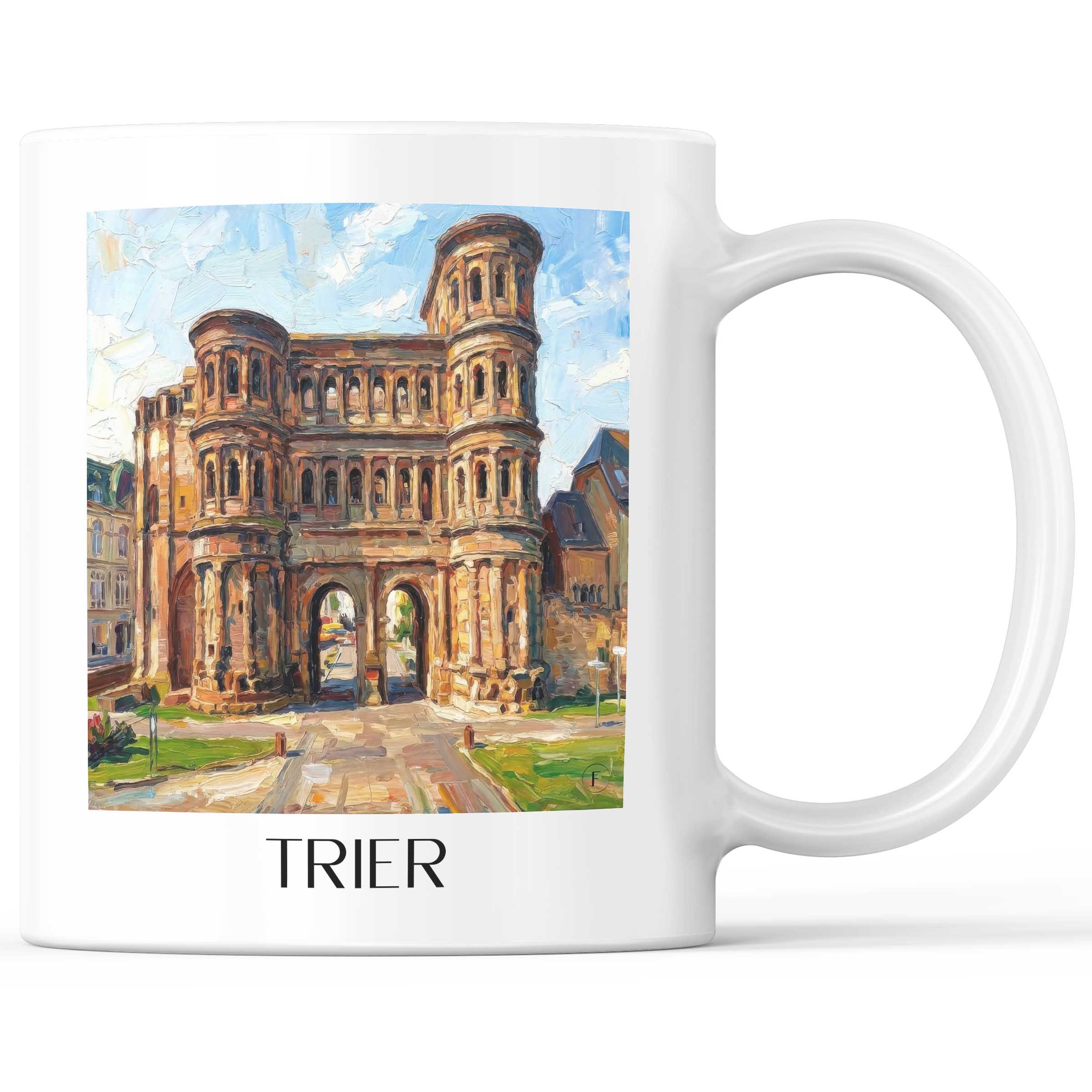 Trier - Deutschland Becher - Kaffeetasse im Ölgemälde Stil