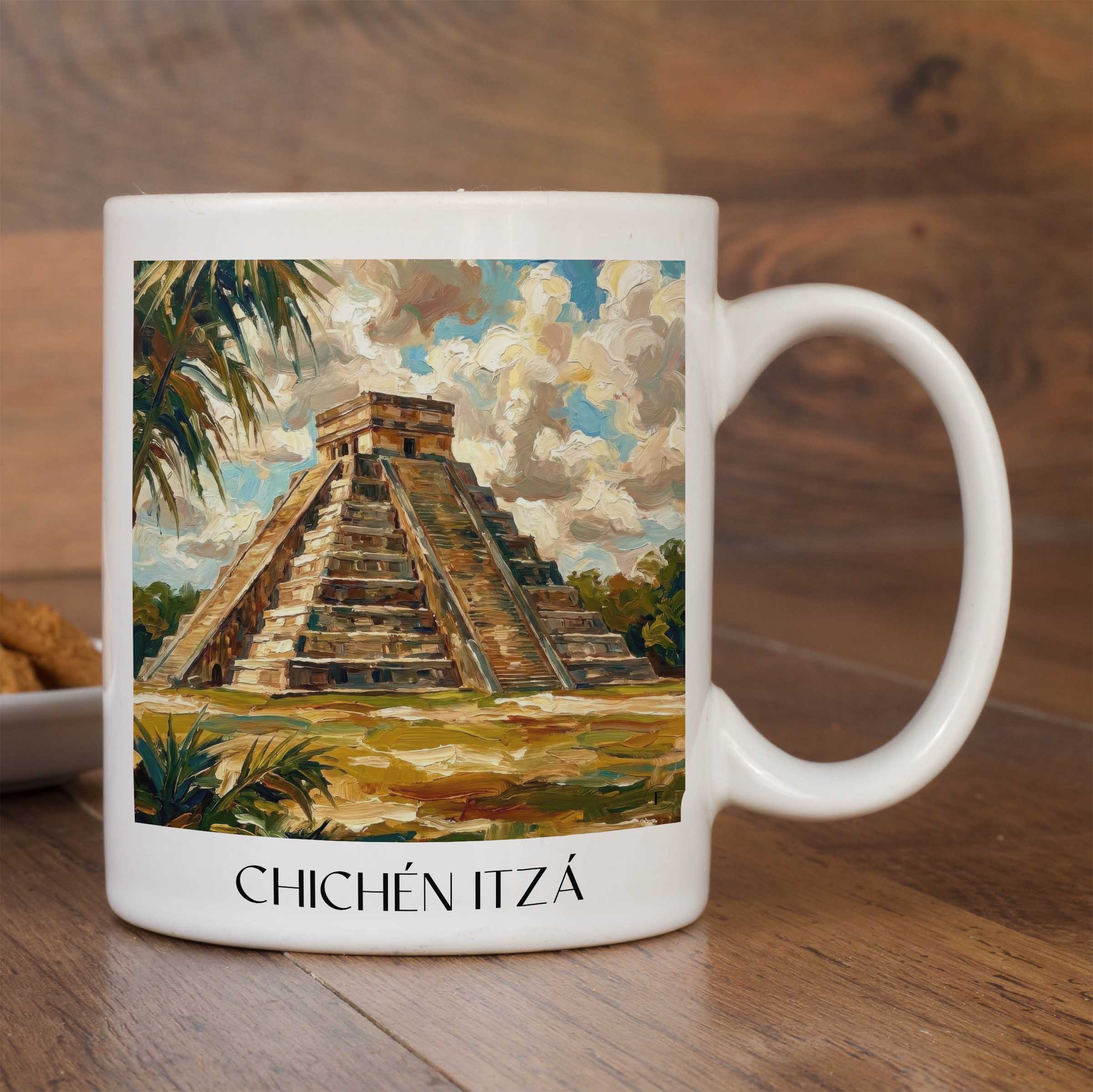 chichén-itzá-mexiko-kaffeebecher-oil-painting-oelgemaelde