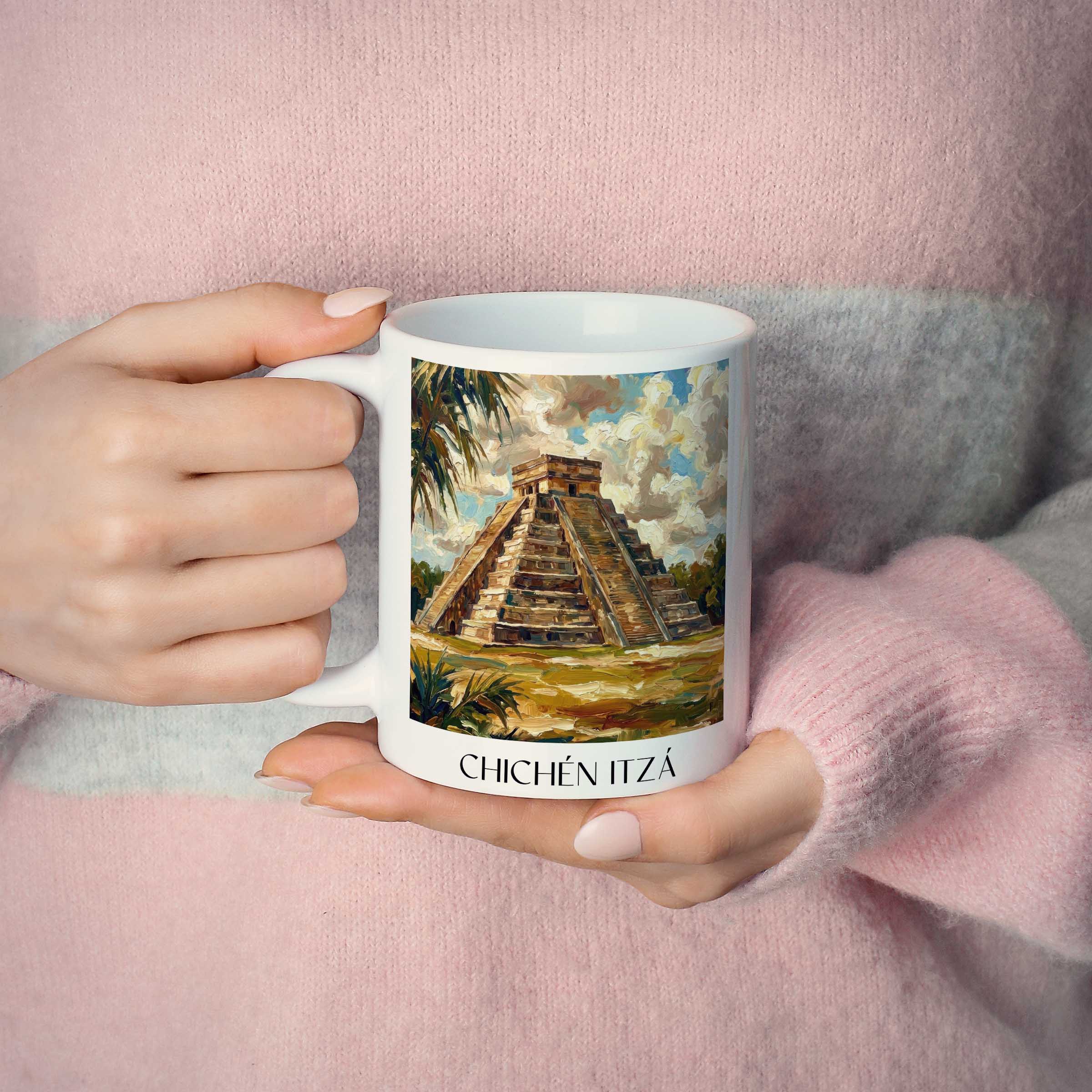 chichén-itzá-mexiko-kaffeebecher-oil-painting-oelgemaelde