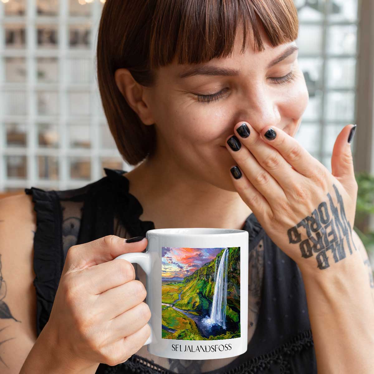 seljalandsfoss-island-kaffeebecher-oil-painting-oelgemaelde