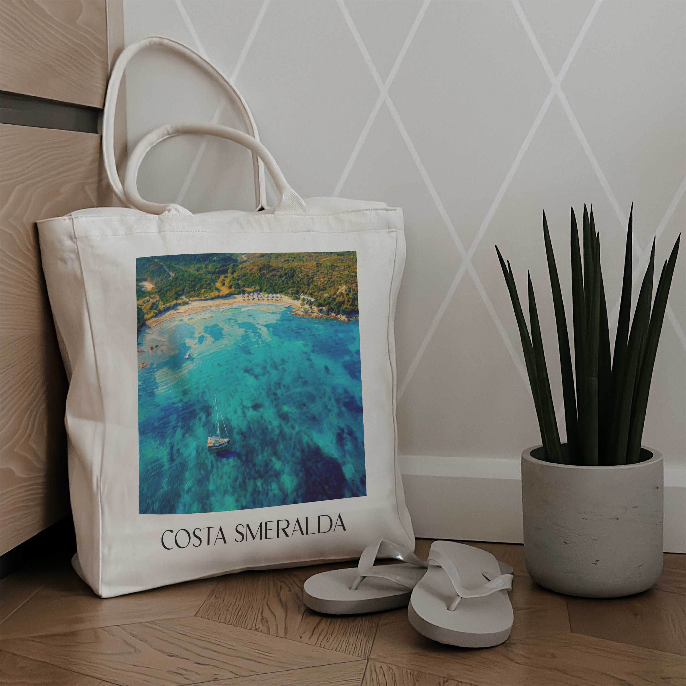 costa-smeralda-italien-einkaufstasche-oil-painting-oelgemaelde