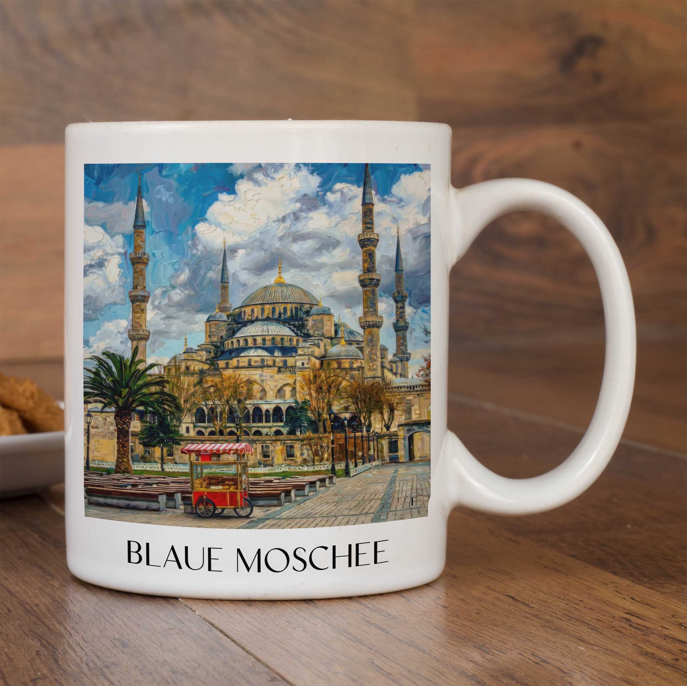 blaue-moschee-türkei-kaffeebecher-oil-painting-oelgemaelde