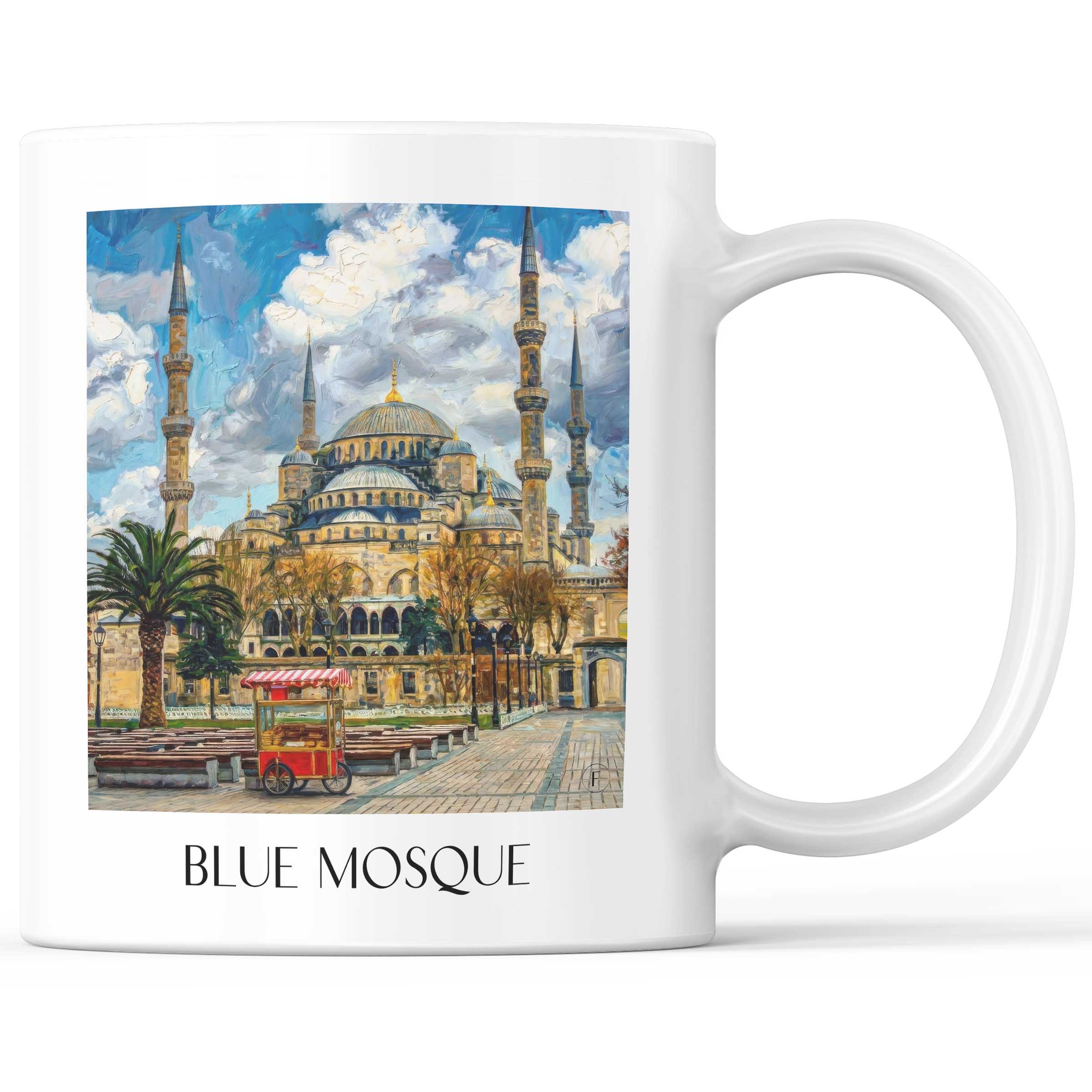 Blaue Moschee - Türkei Becher - Kaffeetasse im Ölgemälde Stil