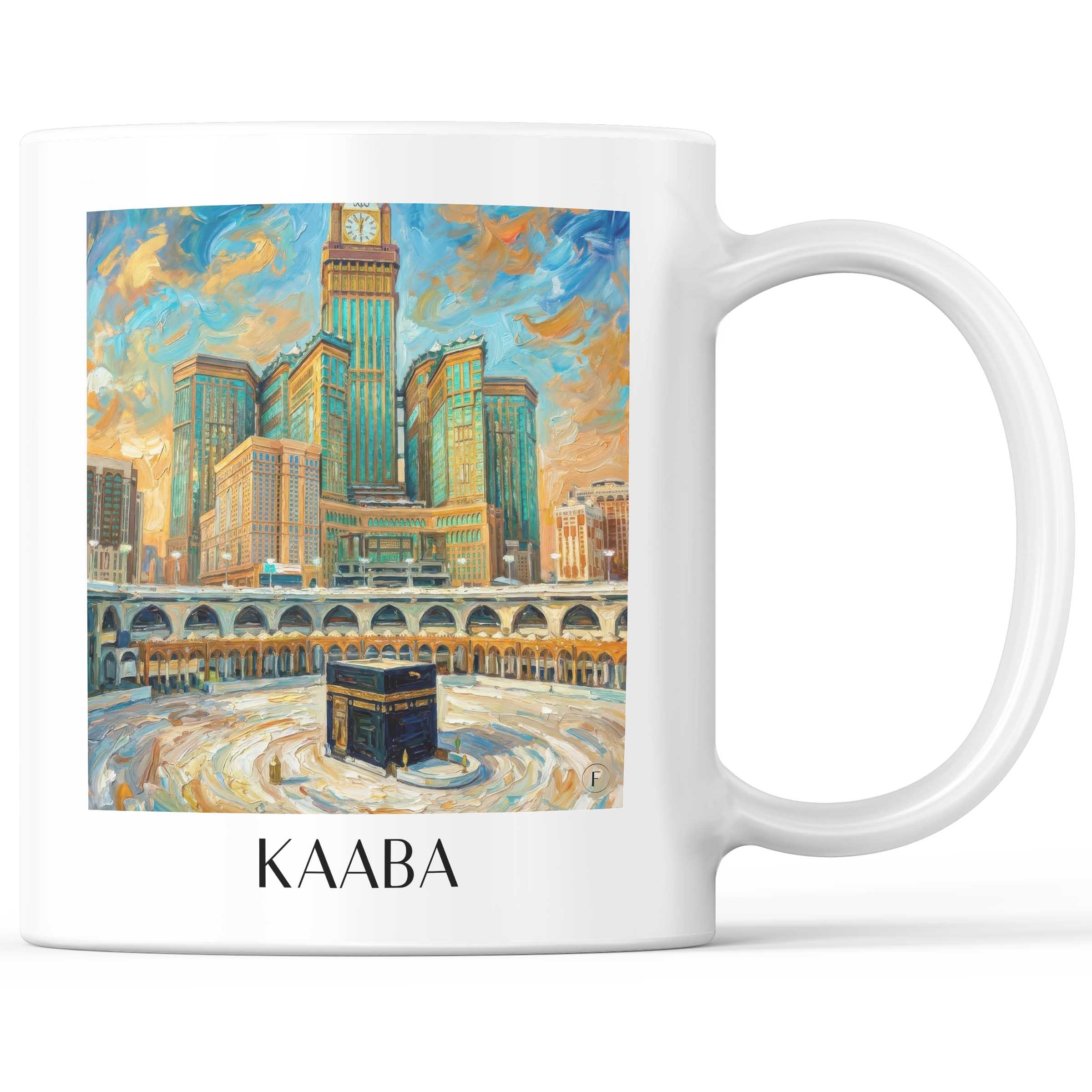 Kaaba, Mekka - Saudi-Arabien Becher - Kaffeetasse im Ölgemälde Stil