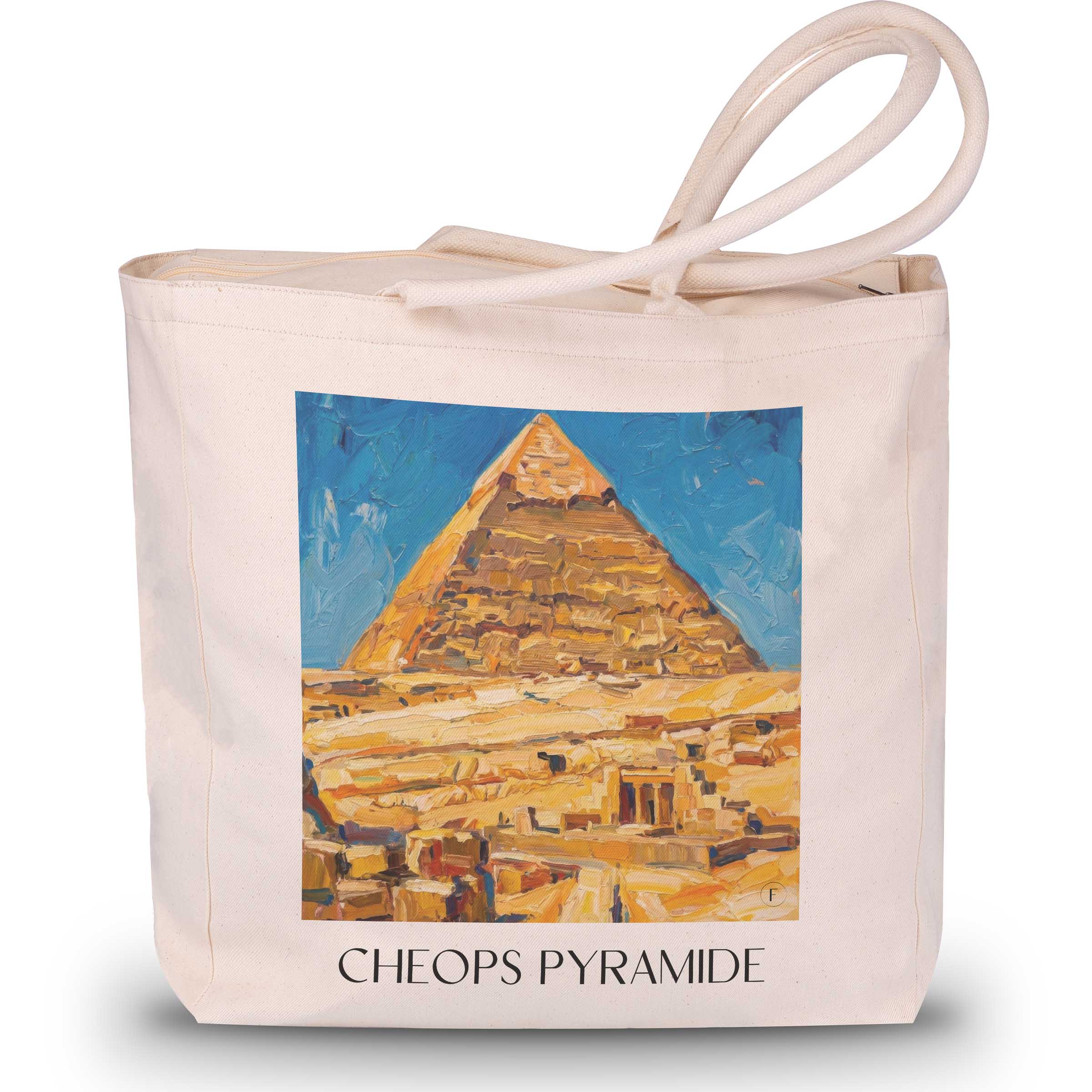 cheops-pyramide-ägypten-einkaufstasche-oil-painting-oelgemaelde
