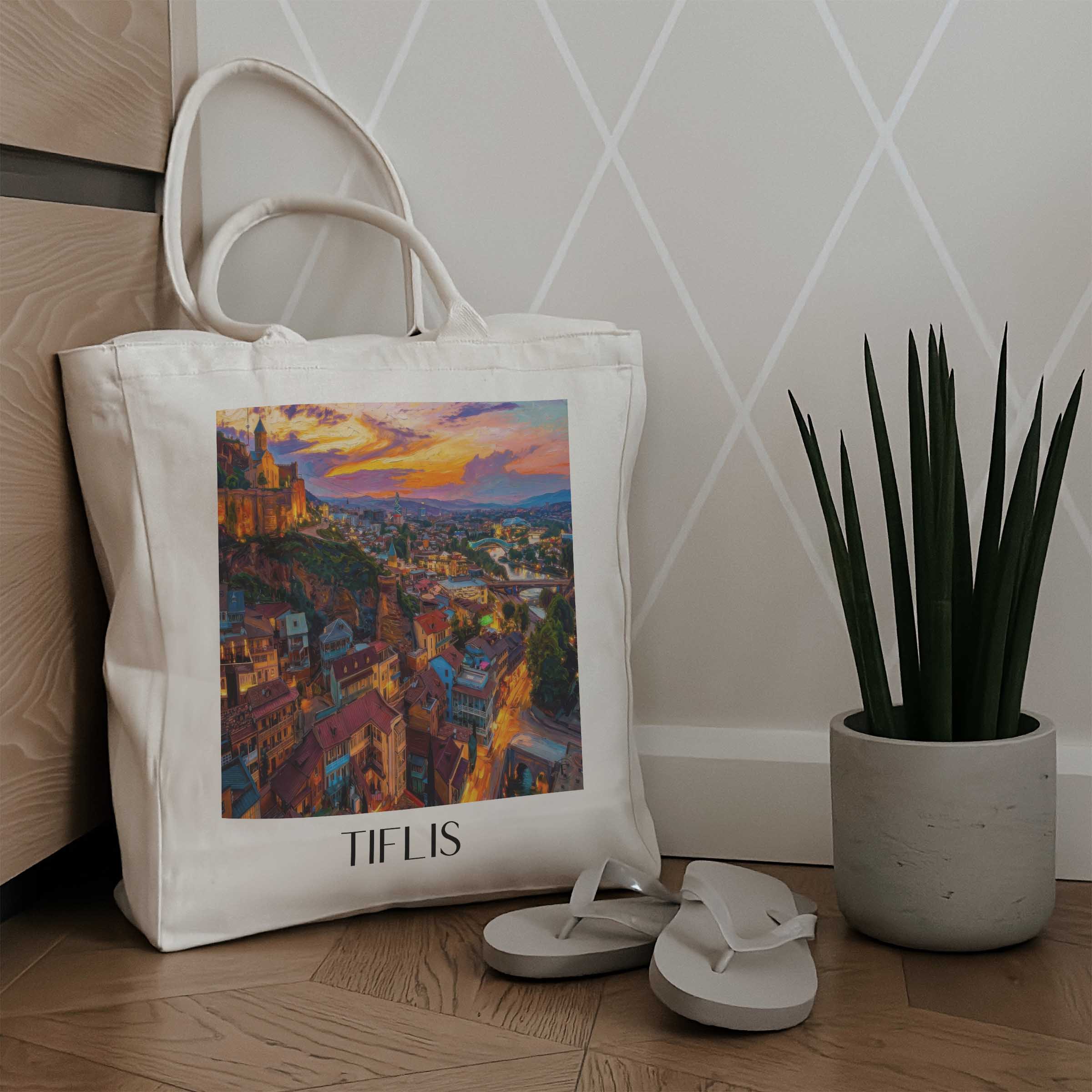 tiflis-georgien-einkaufstasche-oil-painting-oelgemaelde