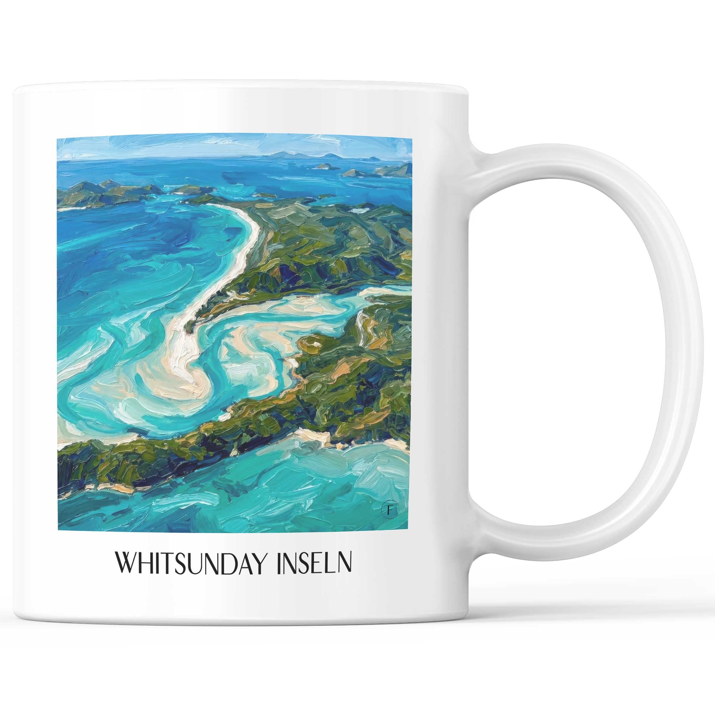 Whitsunday Inseln - Australien Becher - Kaffeetasse im Ölgemälde Stil