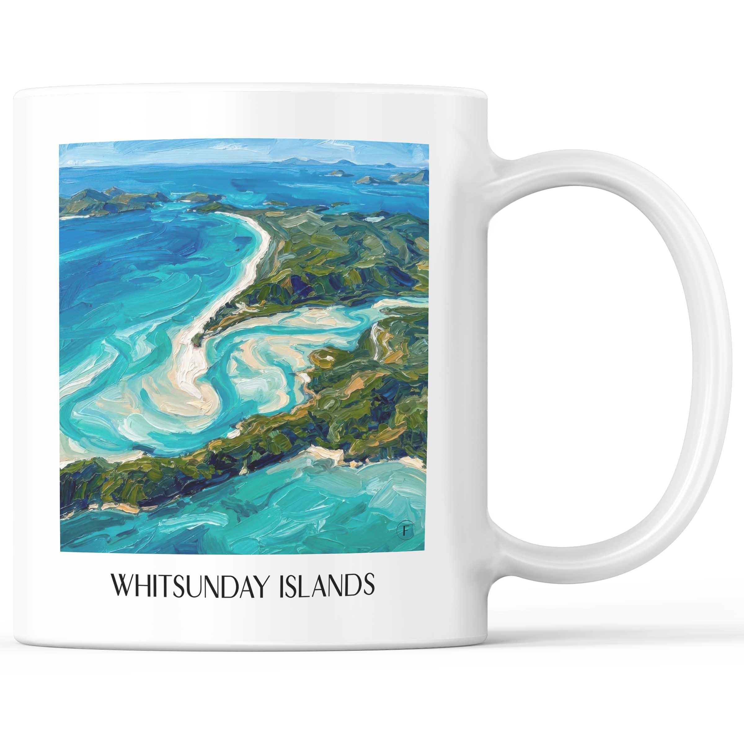 Whitsunday Inseln - Australien Becher - Kaffeetasse im Ölgemälde Stil