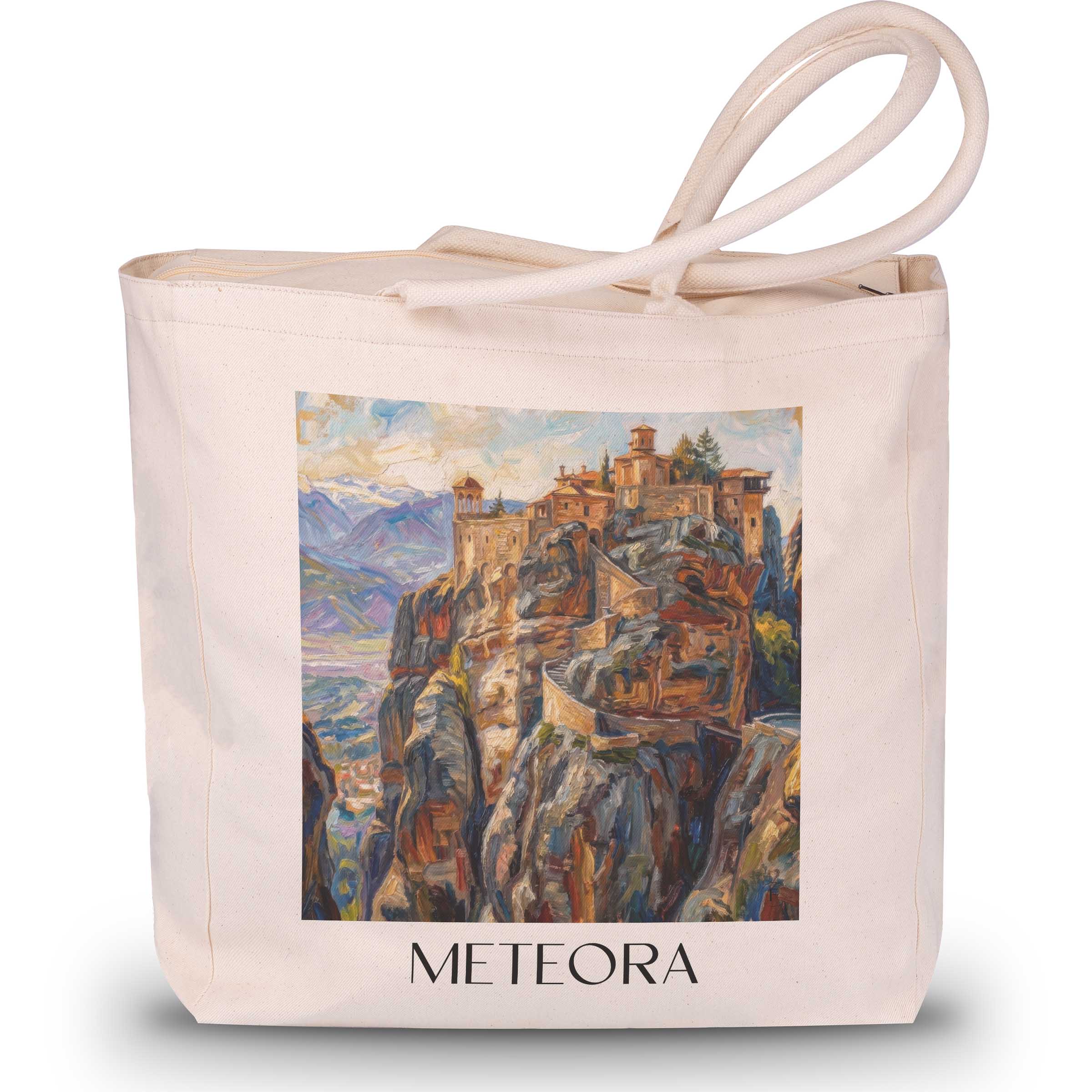 meteora-griechenland-griechenland-einkaufstasche-oil-painting-oelgemaelde