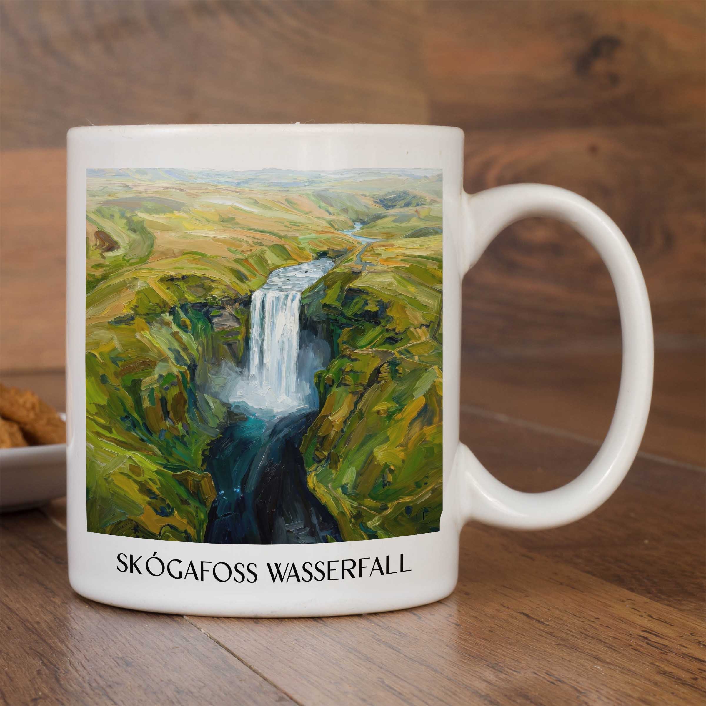 skógafoss-wasserfall-island-island-kaffeebecher-oil-painting-oelgemaelde