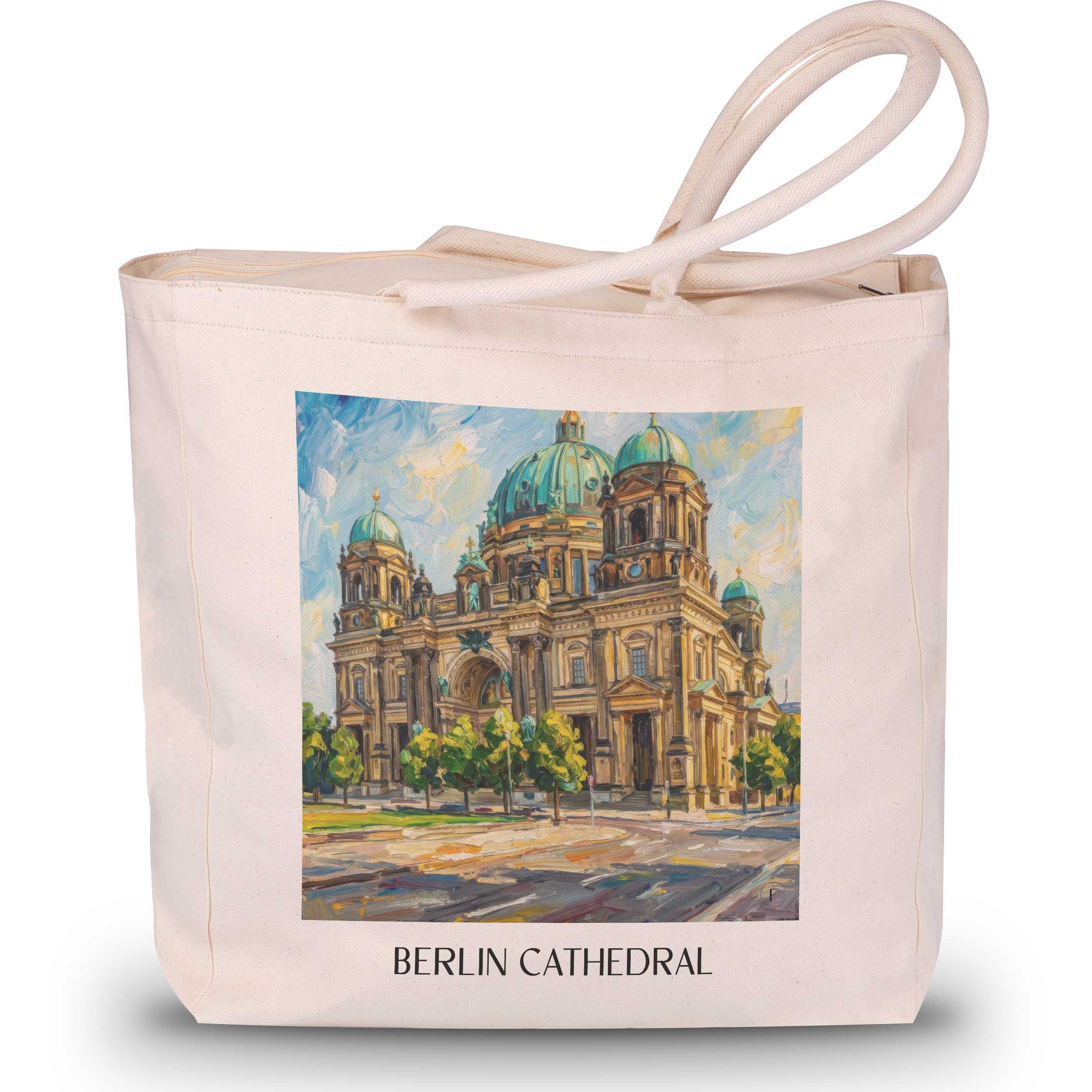 Berliner Dom Shopping Tasche - Berlin - Deutschland Tote Bag - Einkaufstasche im Ölgemälde Stil