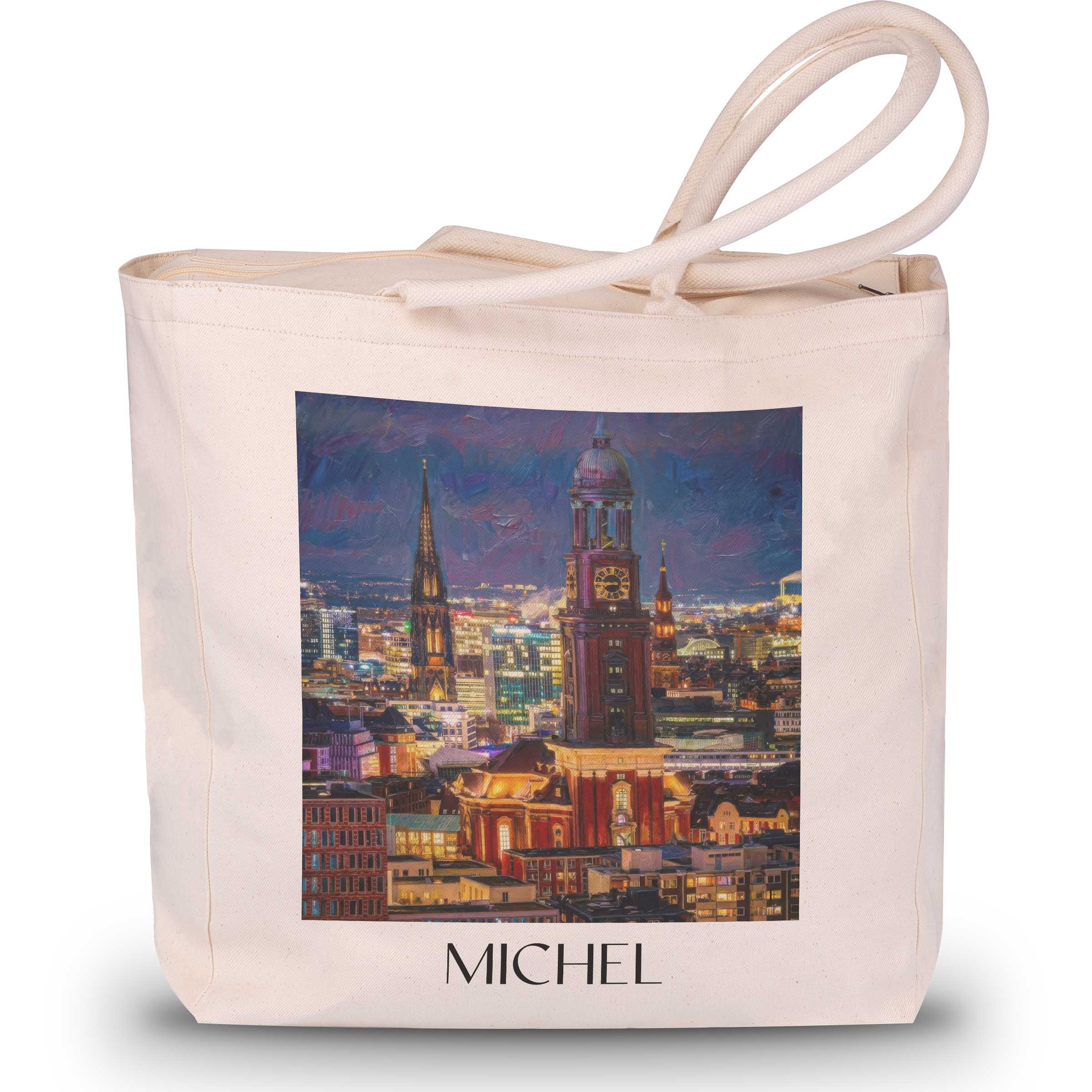 michel-hamburg-deutschland-einkaufstasche-oil-painting-oelgemaelde
