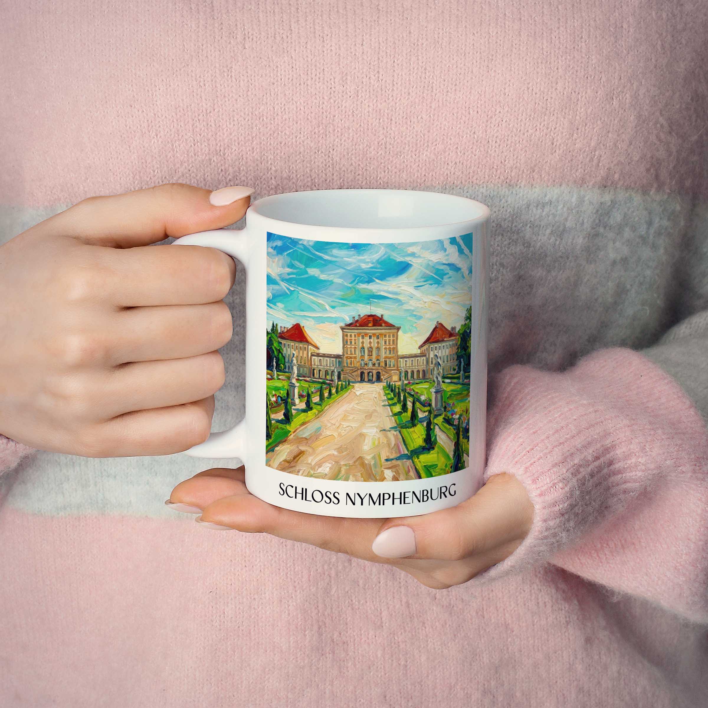 schloss-nymphenburg-münchen-deutschland-kaffeebecher-oil-painting-oelgemaelde