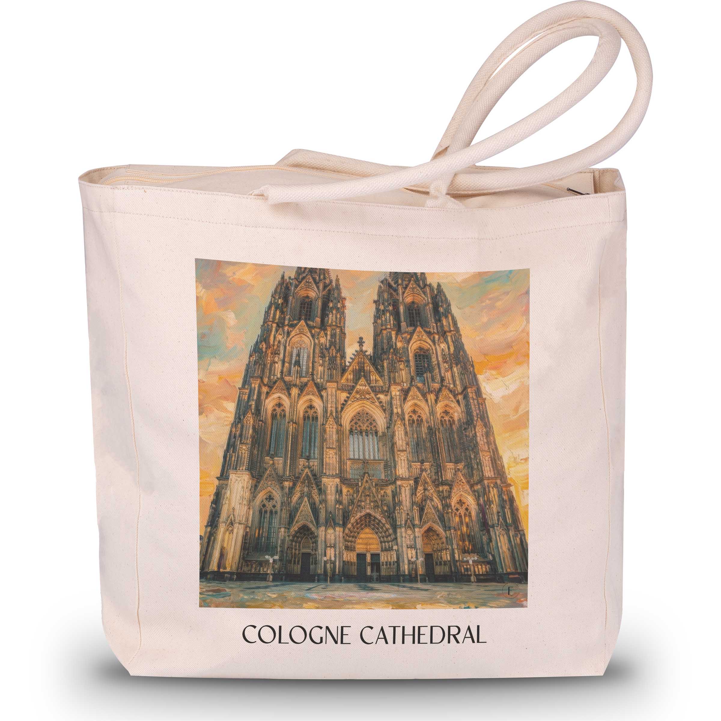Kölner Dom Shopping Tasche - Köln - Deutschland Tote Bag - Einkaufstasche im Ölgemälde Stil