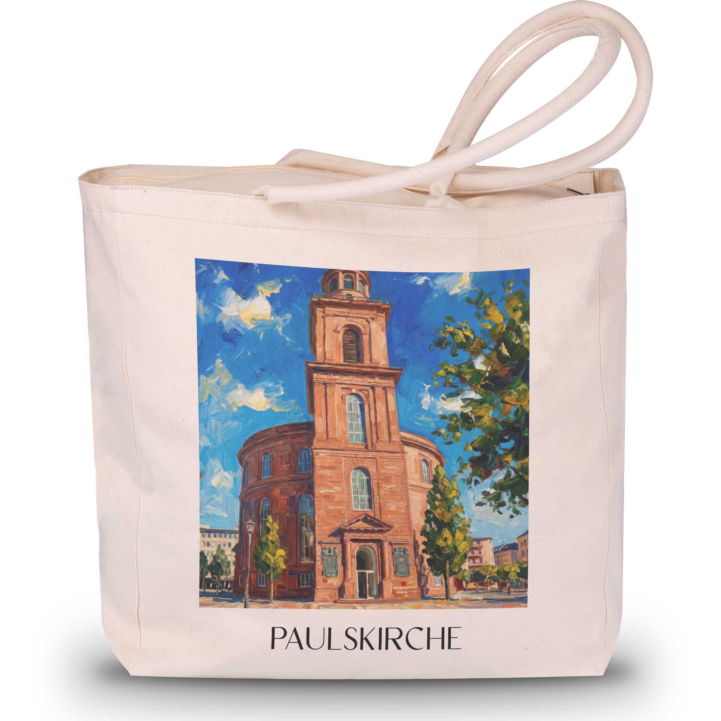 paulskirche-frankfurt-deutschland-einkaufstasche-oil-painting-oelgemaelde