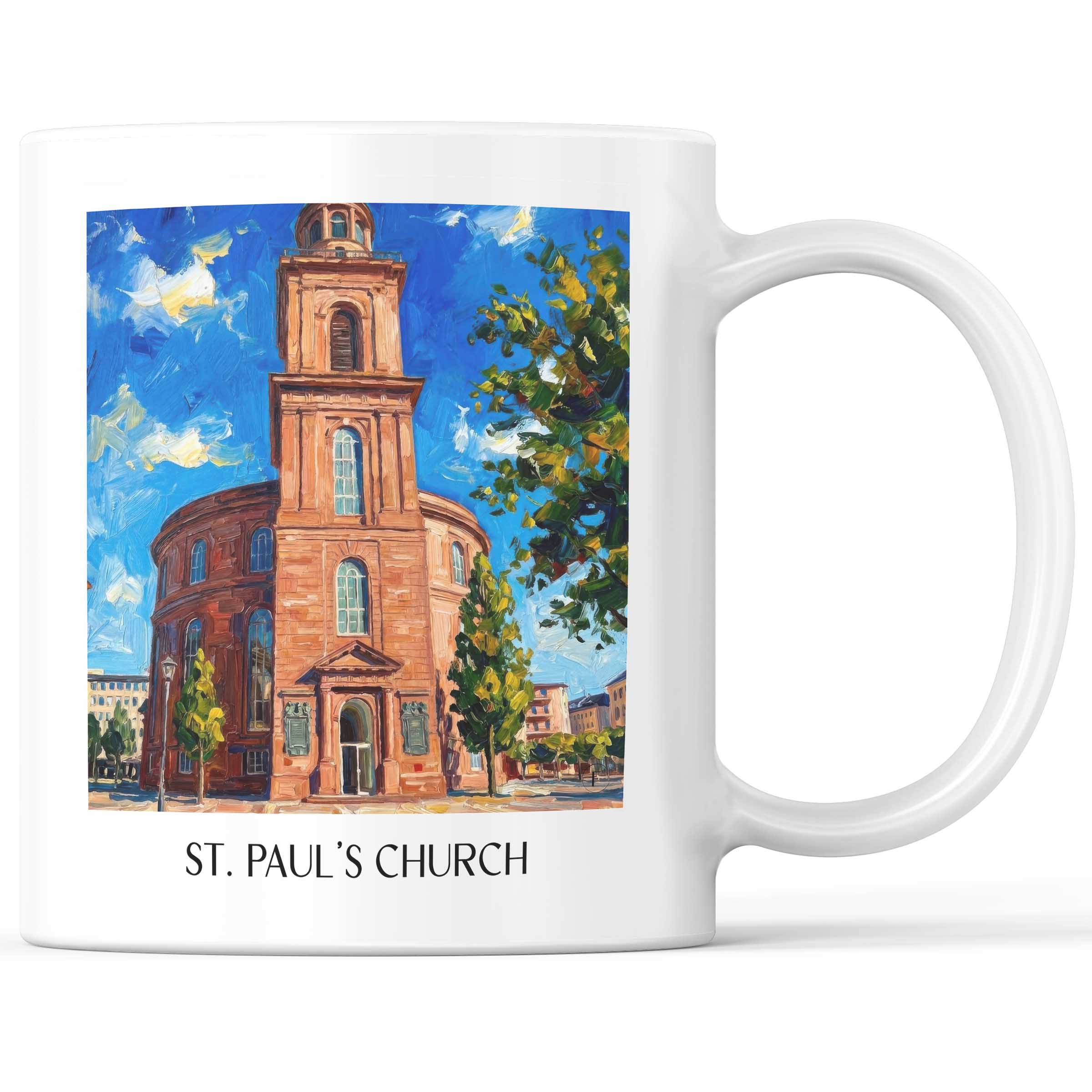 Paulskirche Kaffeebecher - Frankfurt - Deutschland Becher - Kaffeetasse im Ölgemälde Stil