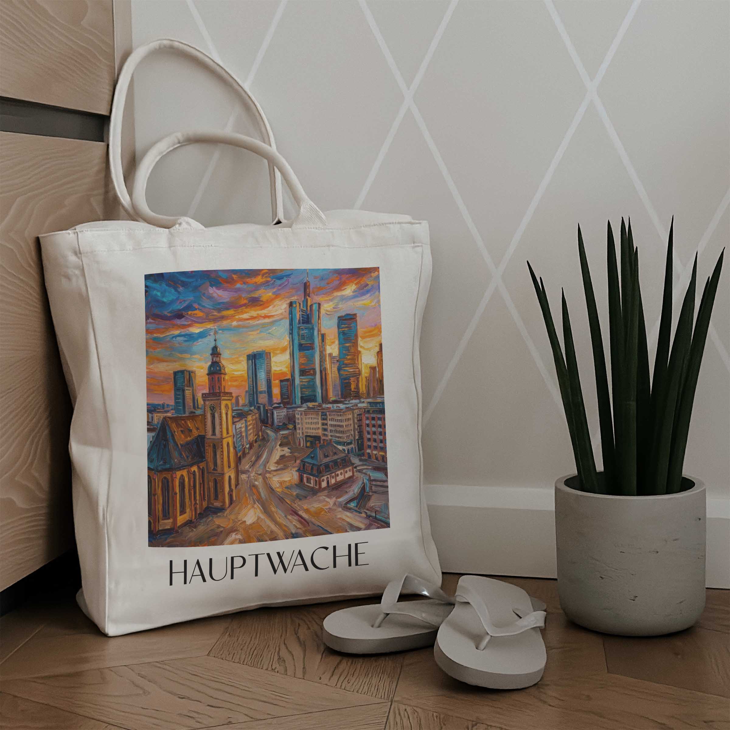 hauptwache-frankfurt-deutschland-einkaufstasche-oil-painting-oelgemaelde
