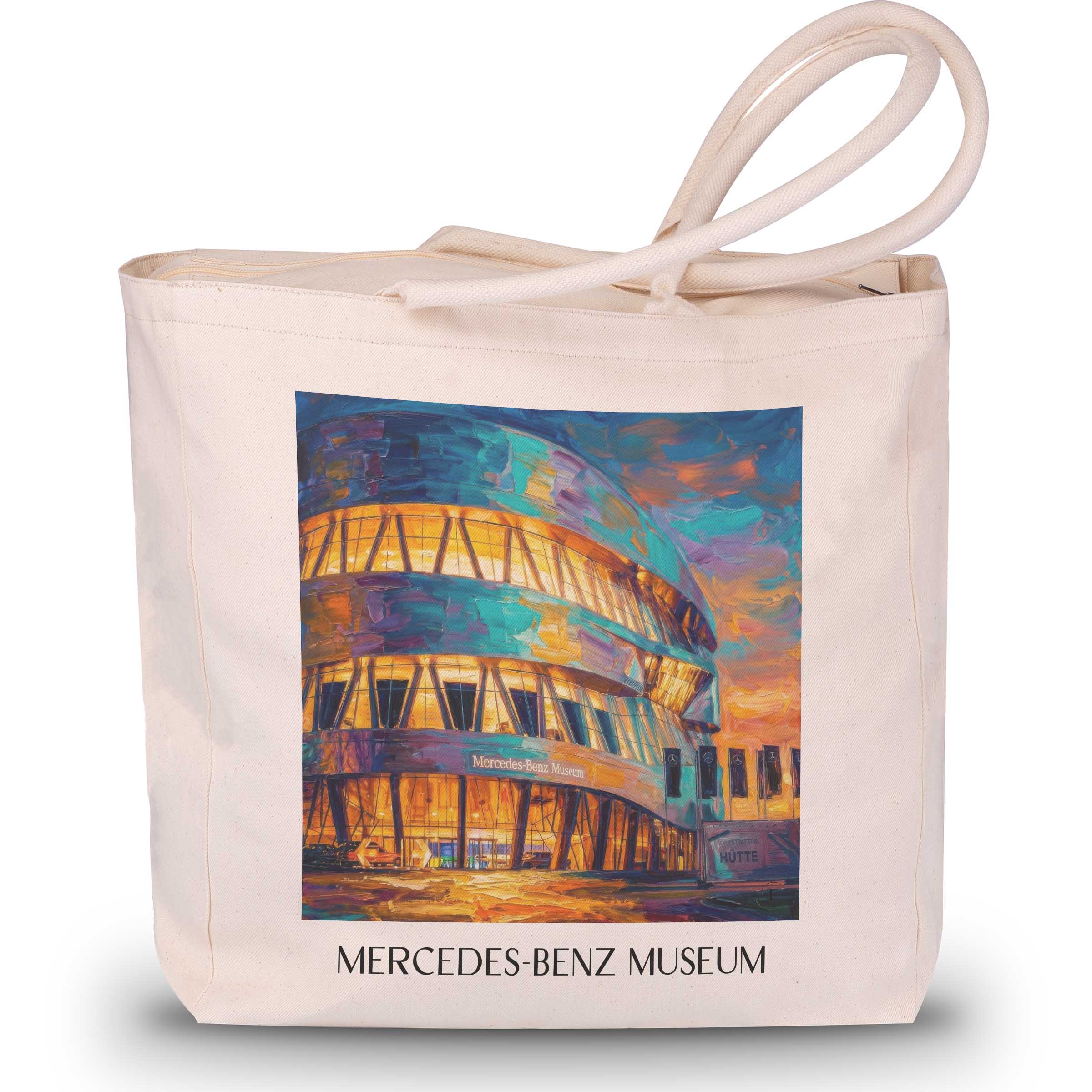 mercedes-benz-museum-stuttgart-deutschland-einkaufstasche-oil-painting-oelgemaelde