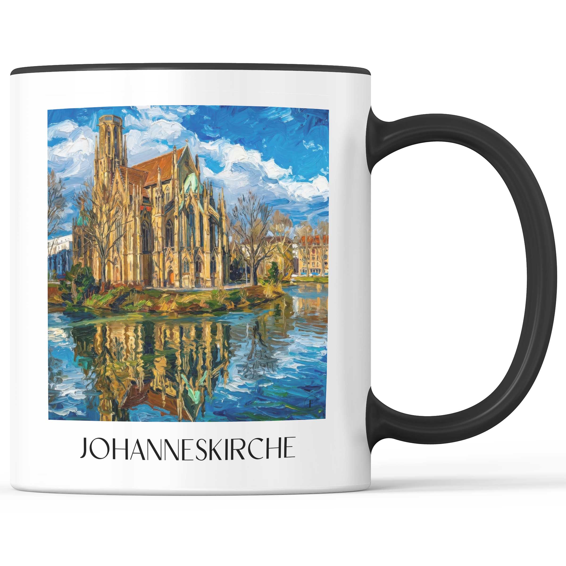 johanneskirche-stuttgart-deutschland-kaffeebecher-oil-painting-oelgemaelde