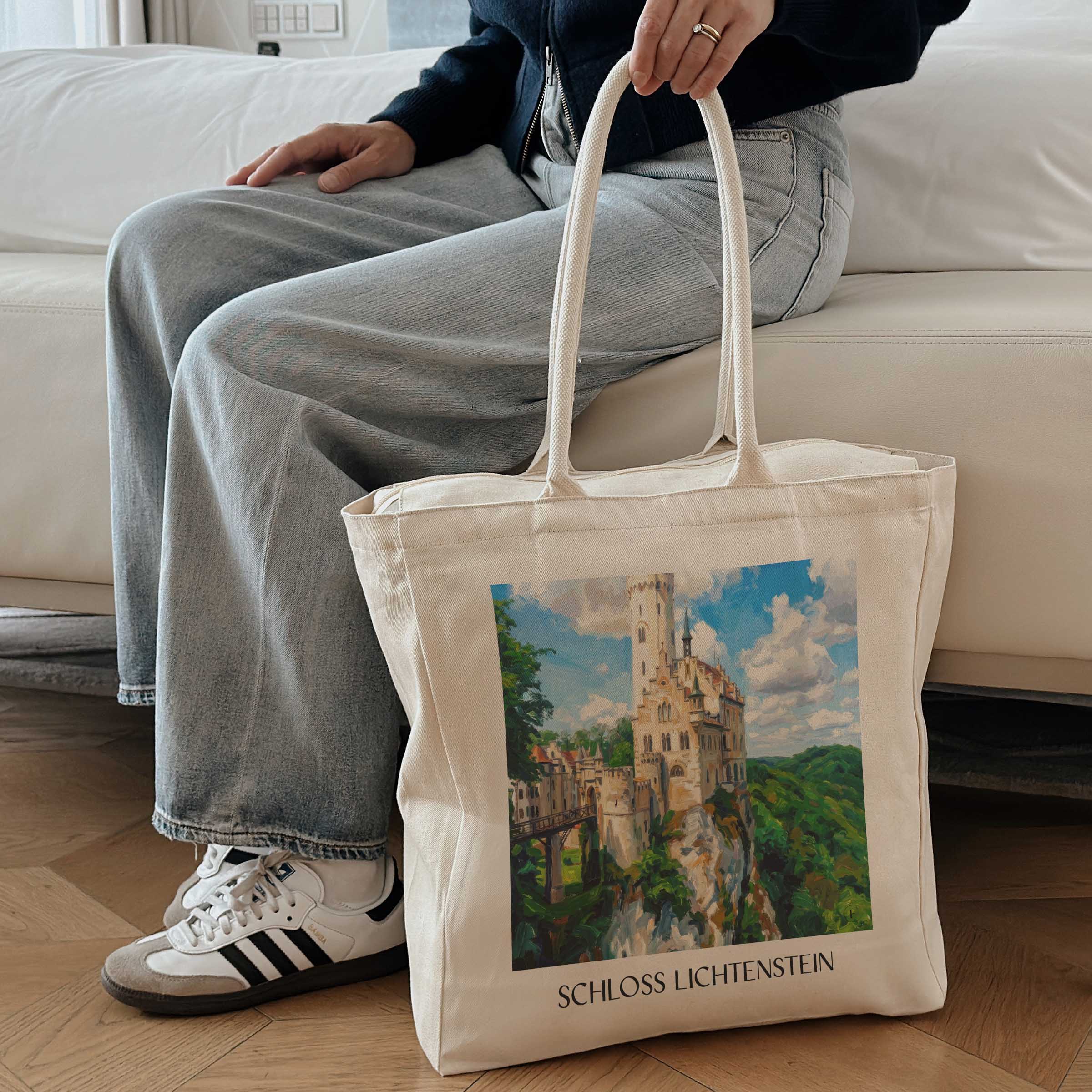 schloss-lichtenstein-reutlingen-deutschland-einkaufstasche-oil-painting-oelgemaelde
