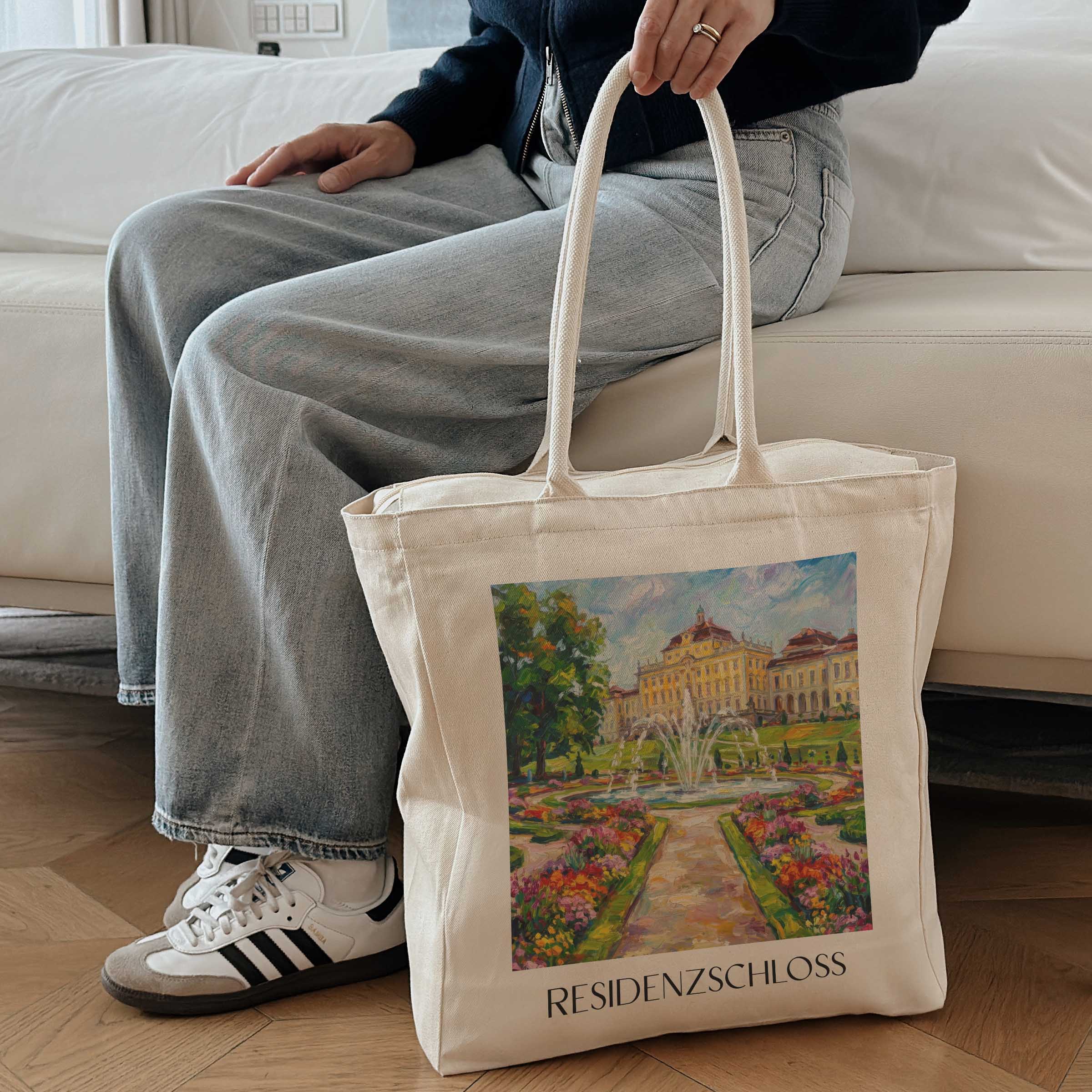 residenzschloss-ludwigsburg-deutschland-einkaufstasche-oil-painting-oelgemaelde