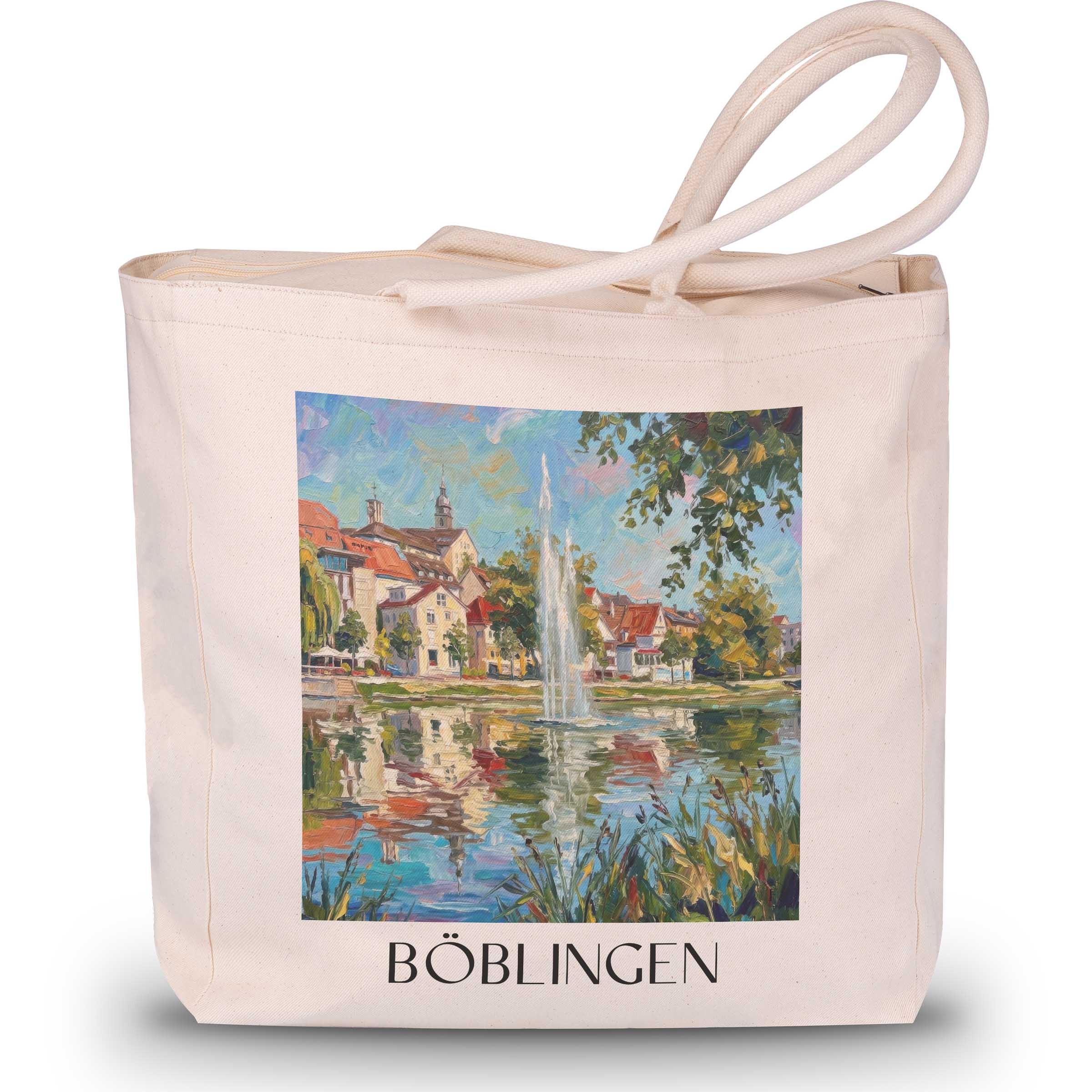 böblingen-deutschland-einkaufstasche-oil-painting-oelgemaelde