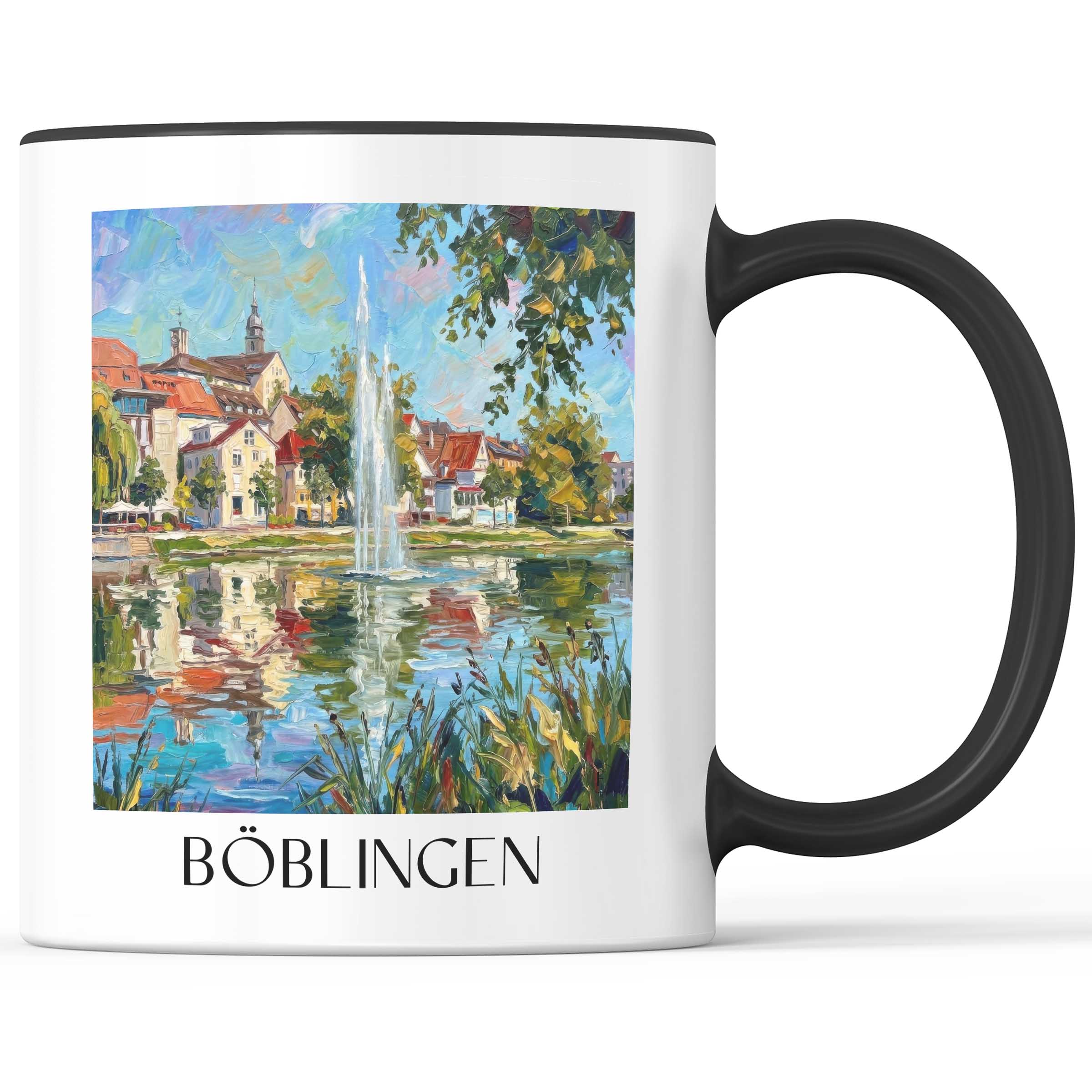 Böblingen - Deutschland Becher - Kaffeetasse im Ölgemälde Stil