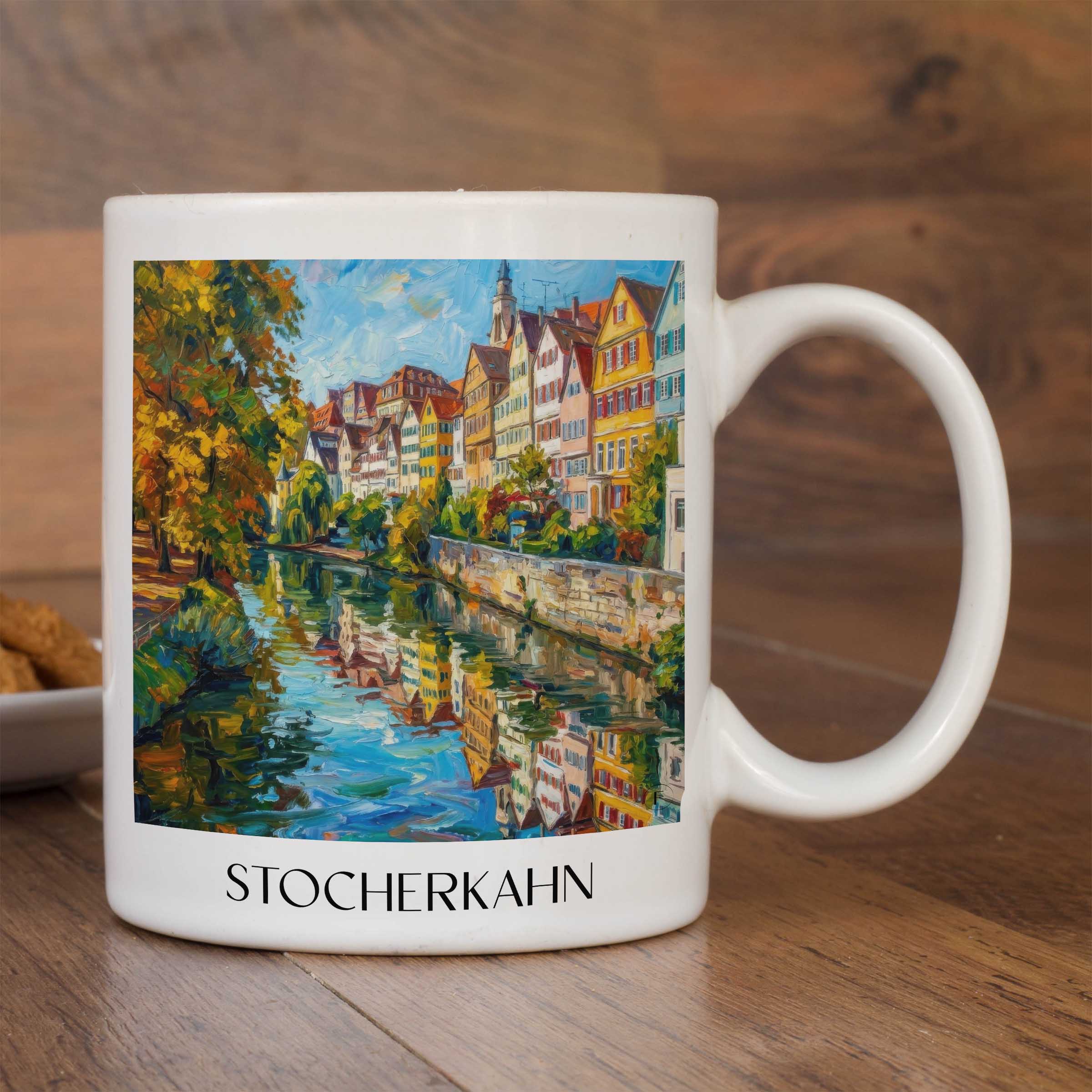stocherkahn-tübingen-deutschland-kaffeebecher-oil-painting-oelgemaelde
