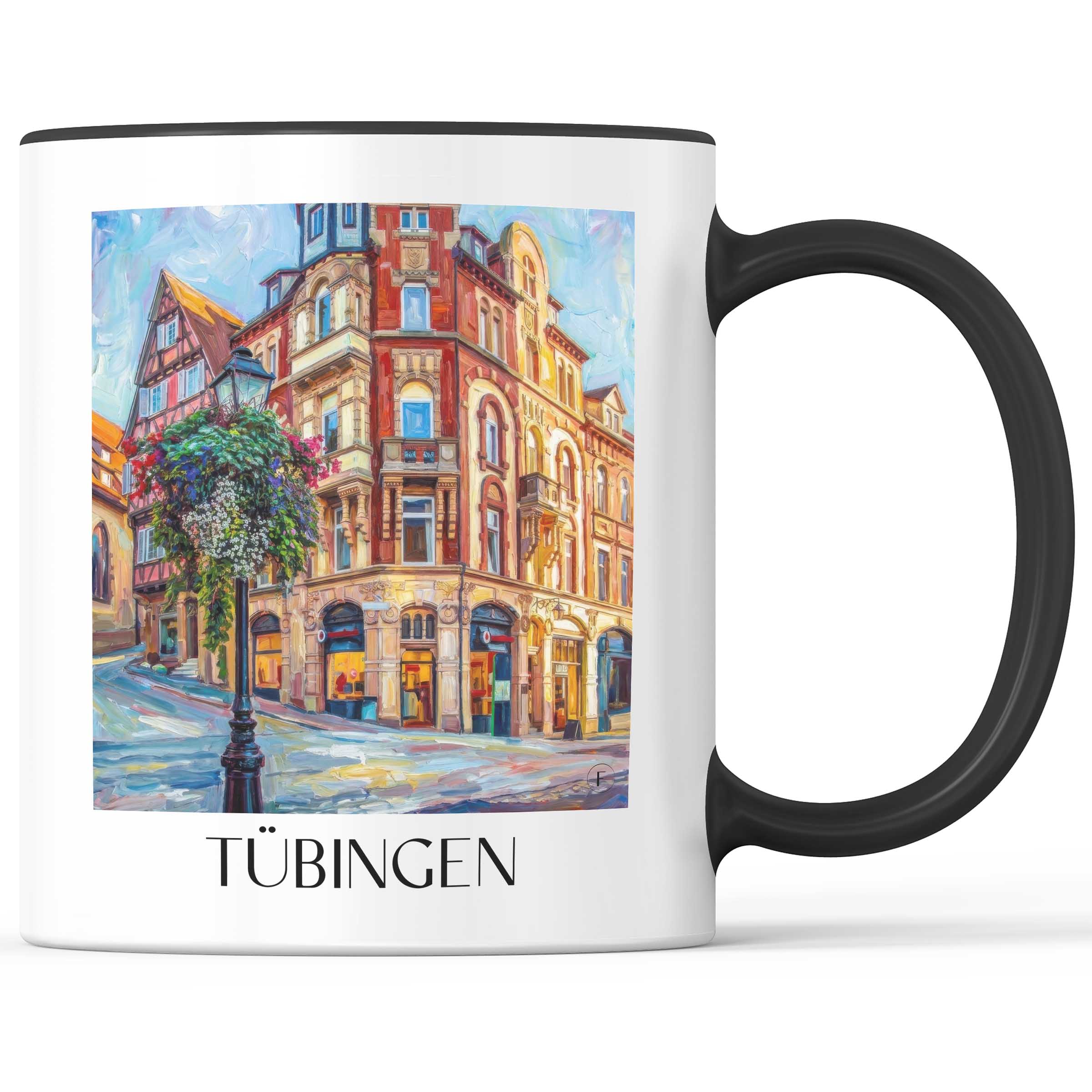 Tübingen - Deutschland Becher - Kaffeetasse im Ölgemälde Stil