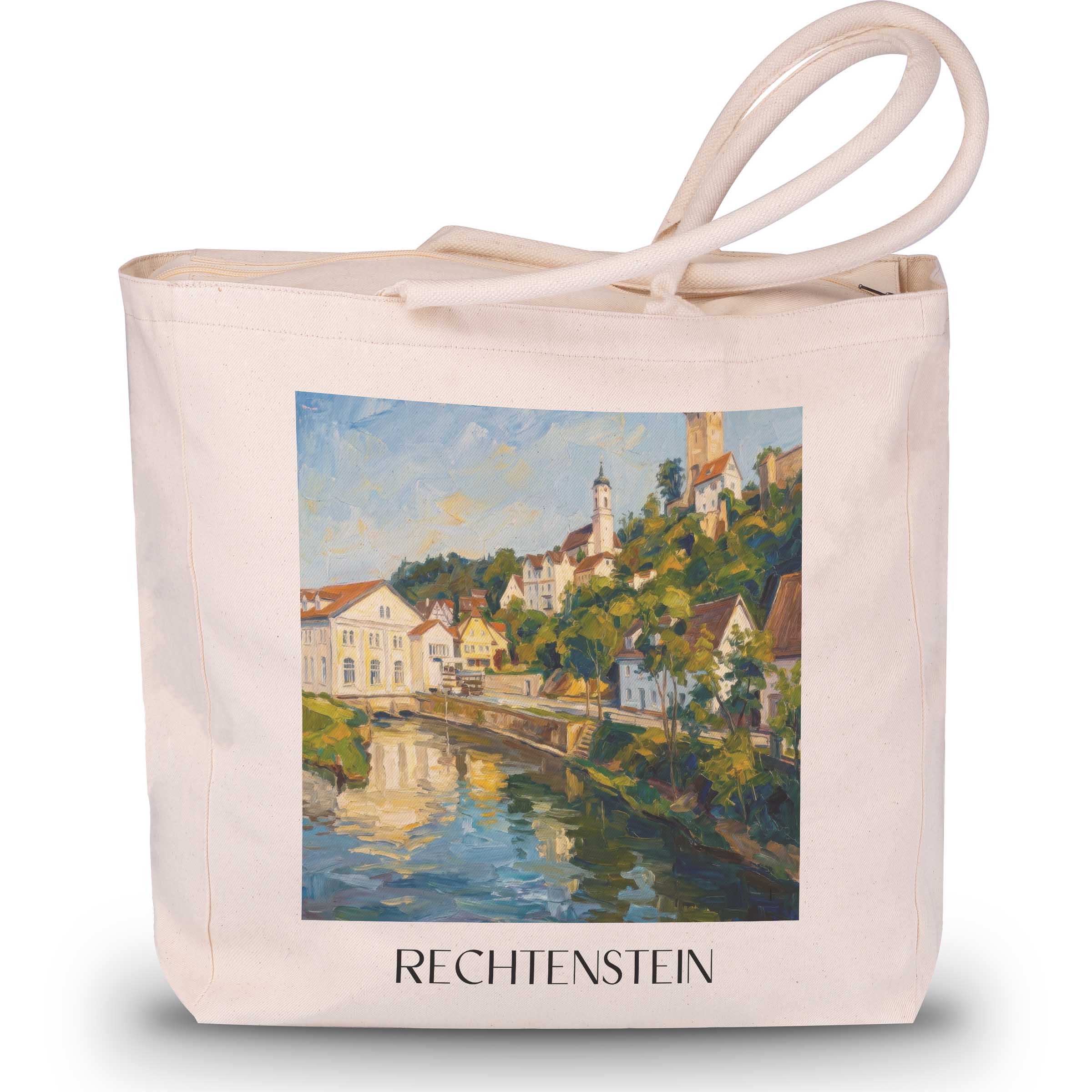 rechtenstein-deutschland-einkaufstasche-oil-painting-oelgemaelde