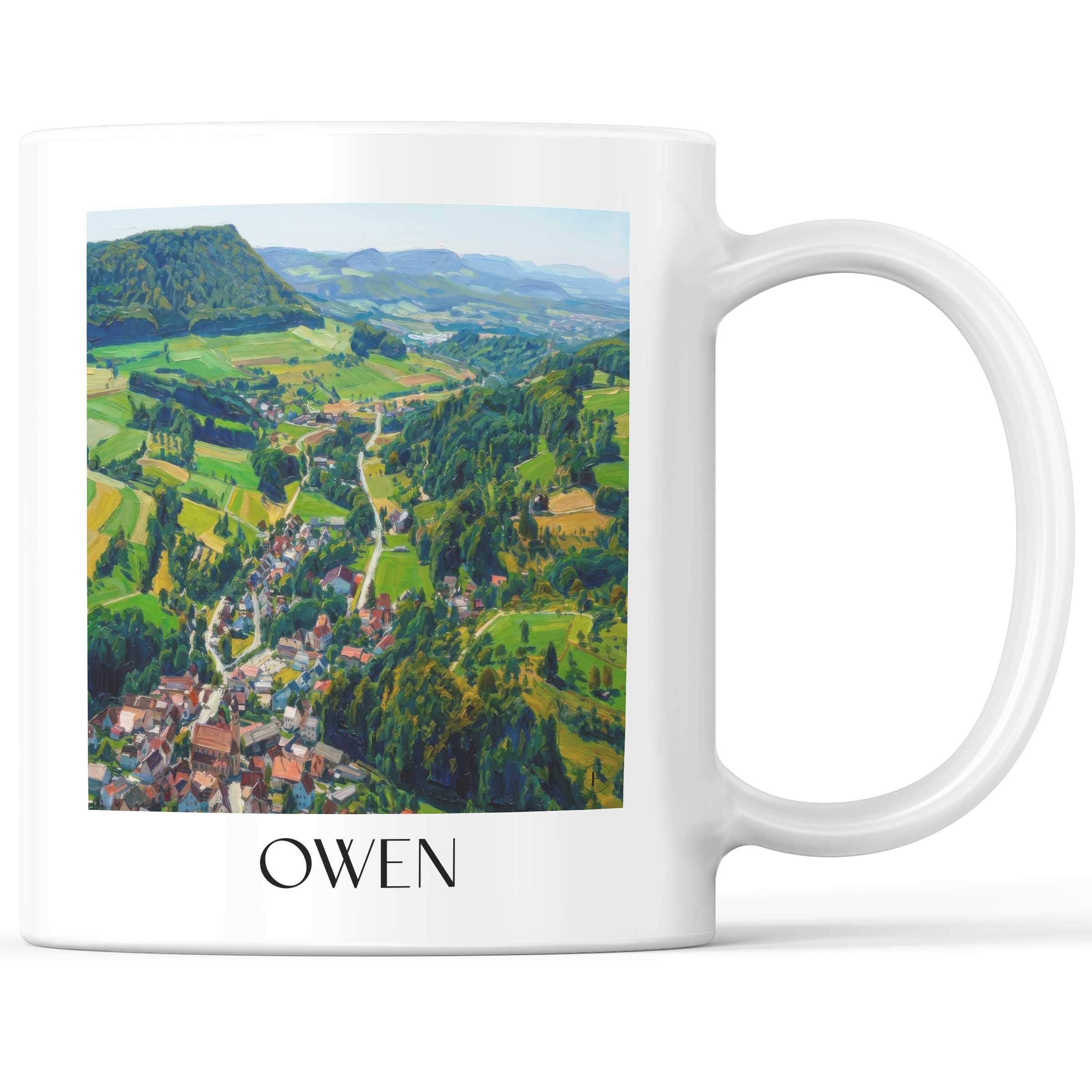 Owen - Deutschland Becher - Kaffeetasse im Ölgemälde Stil