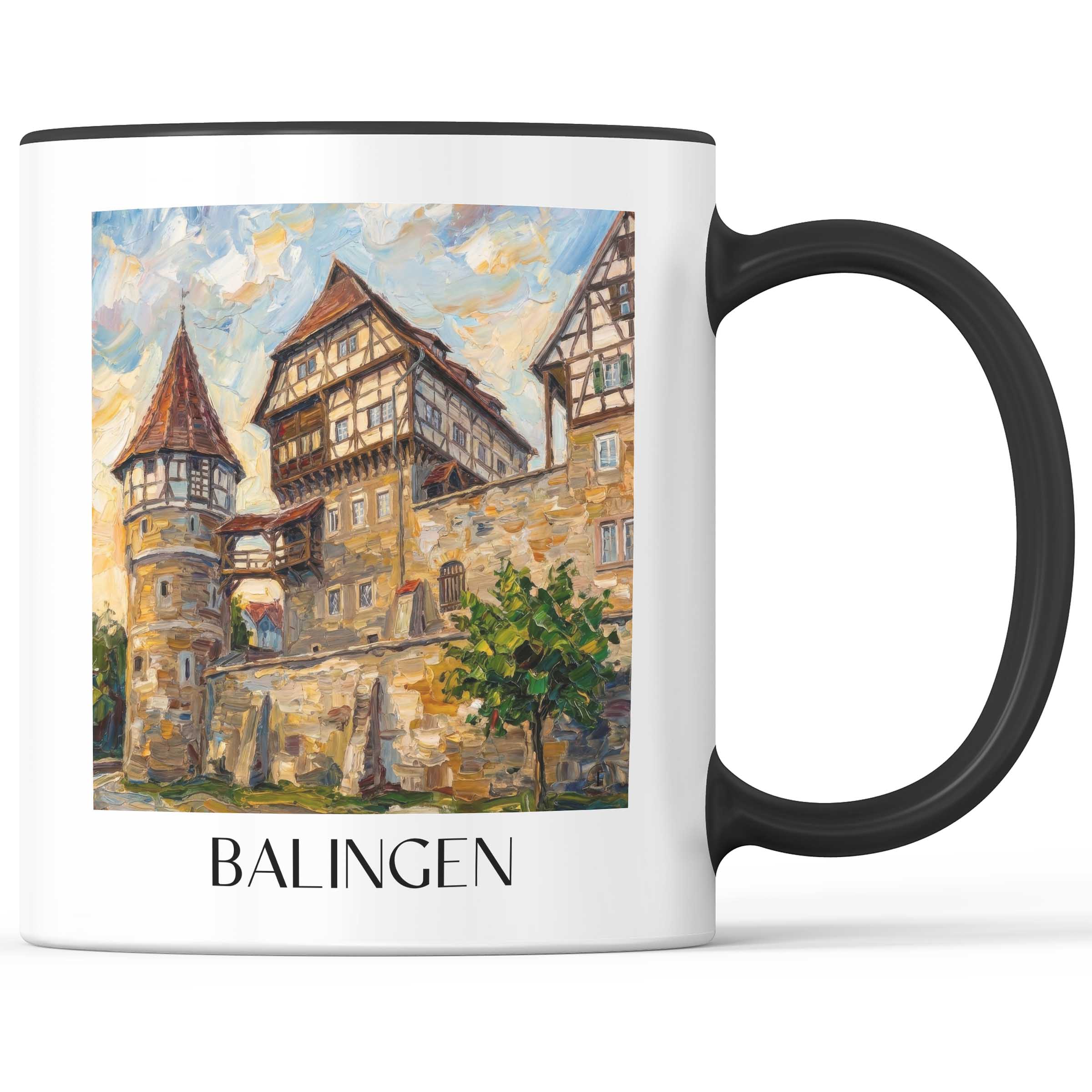 Balingen - Deutschland Becher - Kaffeetasse im Ölgemälde Stil