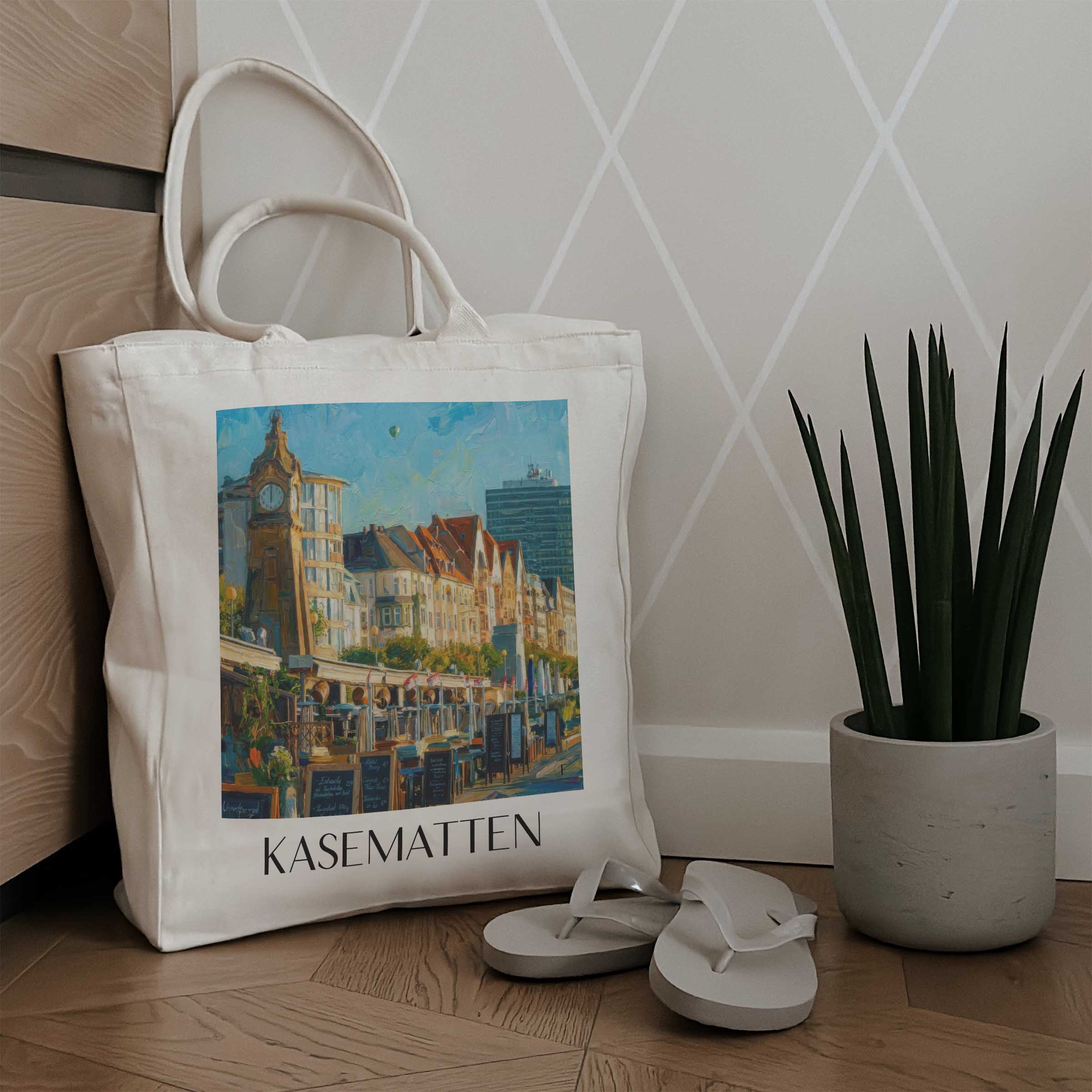 kasematten-düsseldorf-deutschland-einkaufstasche-oil-painting-oelgemaelde