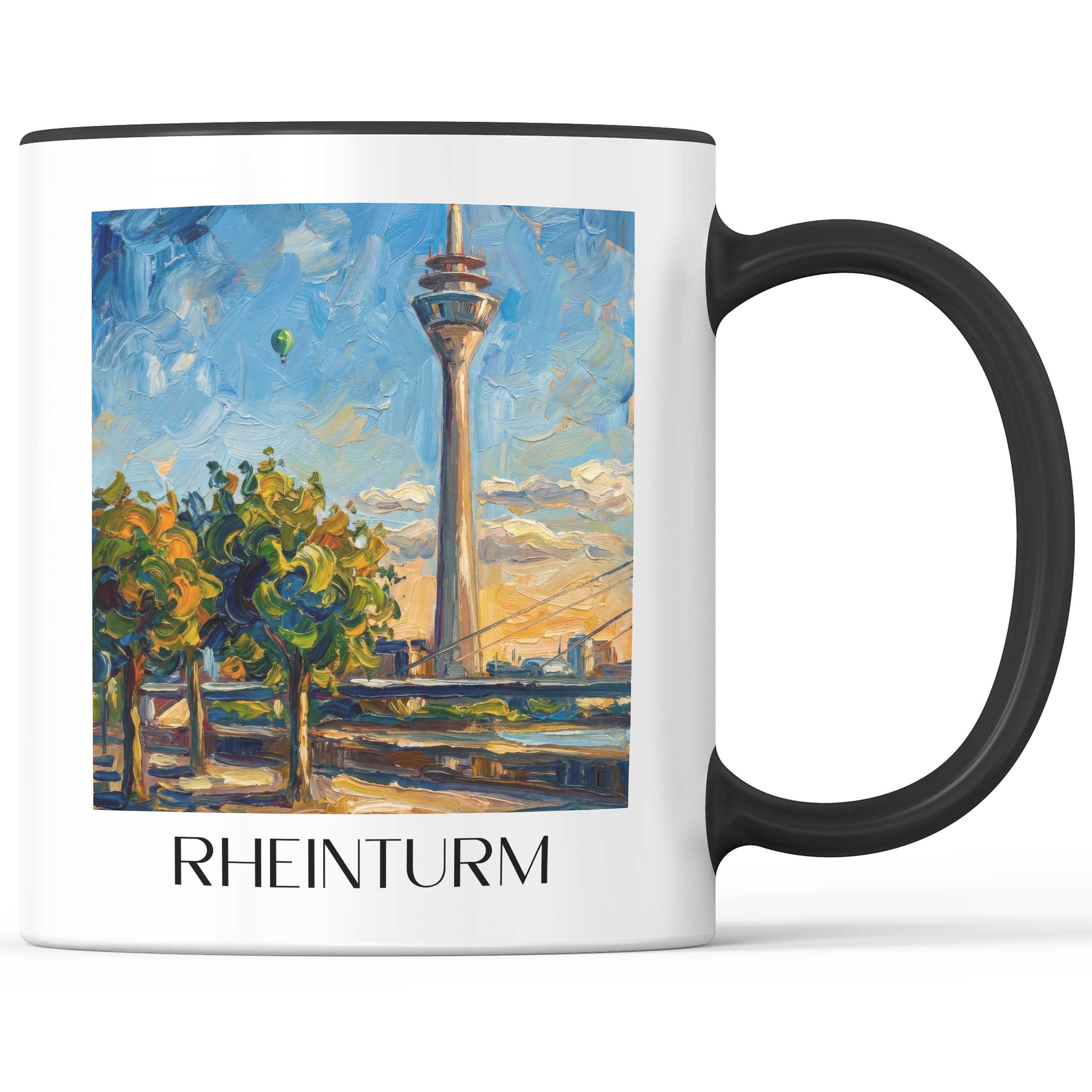 rheinturm-düsseldorf-deutschland-kaffeebecher-oil-painting-oelgemaelde