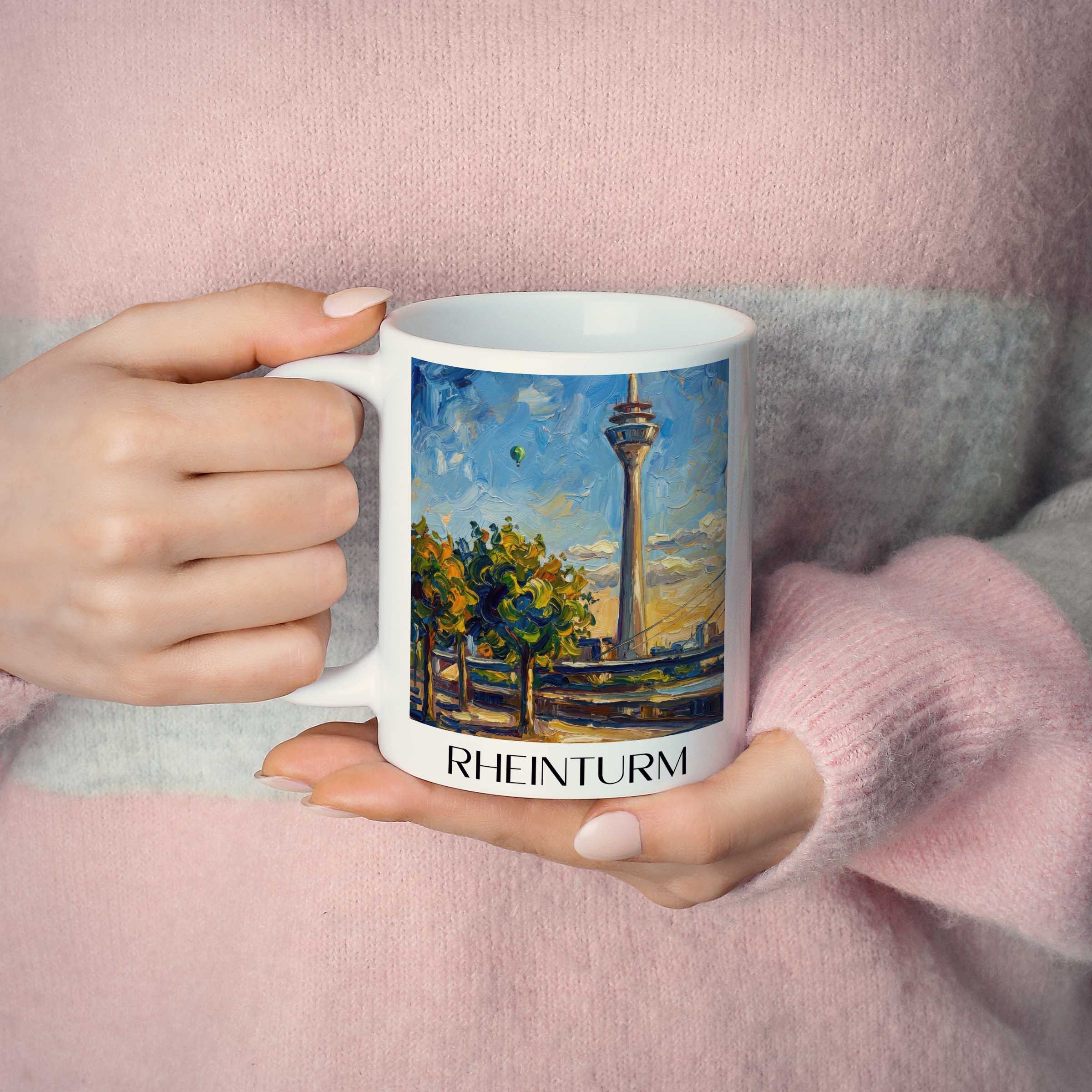 rheinturm-düsseldorf-deutschland-kaffeebecher-oil-painting-oelgemaelde